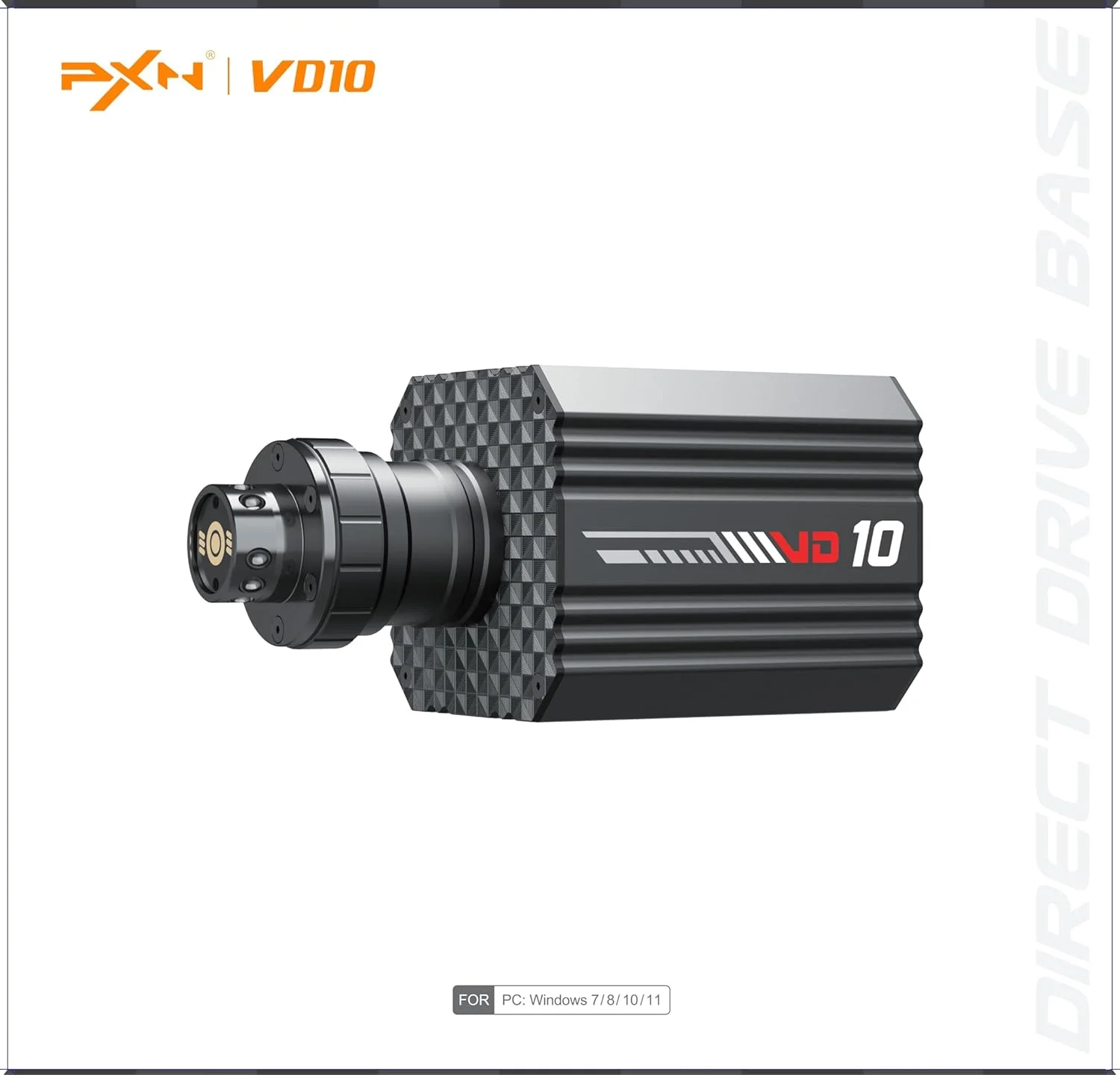 پایه فرمان مسابقه ای دایرکت درایو PXN VD10 - گشتاور 10 نیوتن متر، فیدبک نیروی واقعی، موتور سروو - پایه فرمان بازی برای کامپیوتر پایه فرمان مسابقه ای دایرکت درایو PXN VD10 - گشتاور 10 نیوتن متر، فیدبک نیروی واقعی، موتور سروو - پایه فرمان بازی برای کامپیوتر