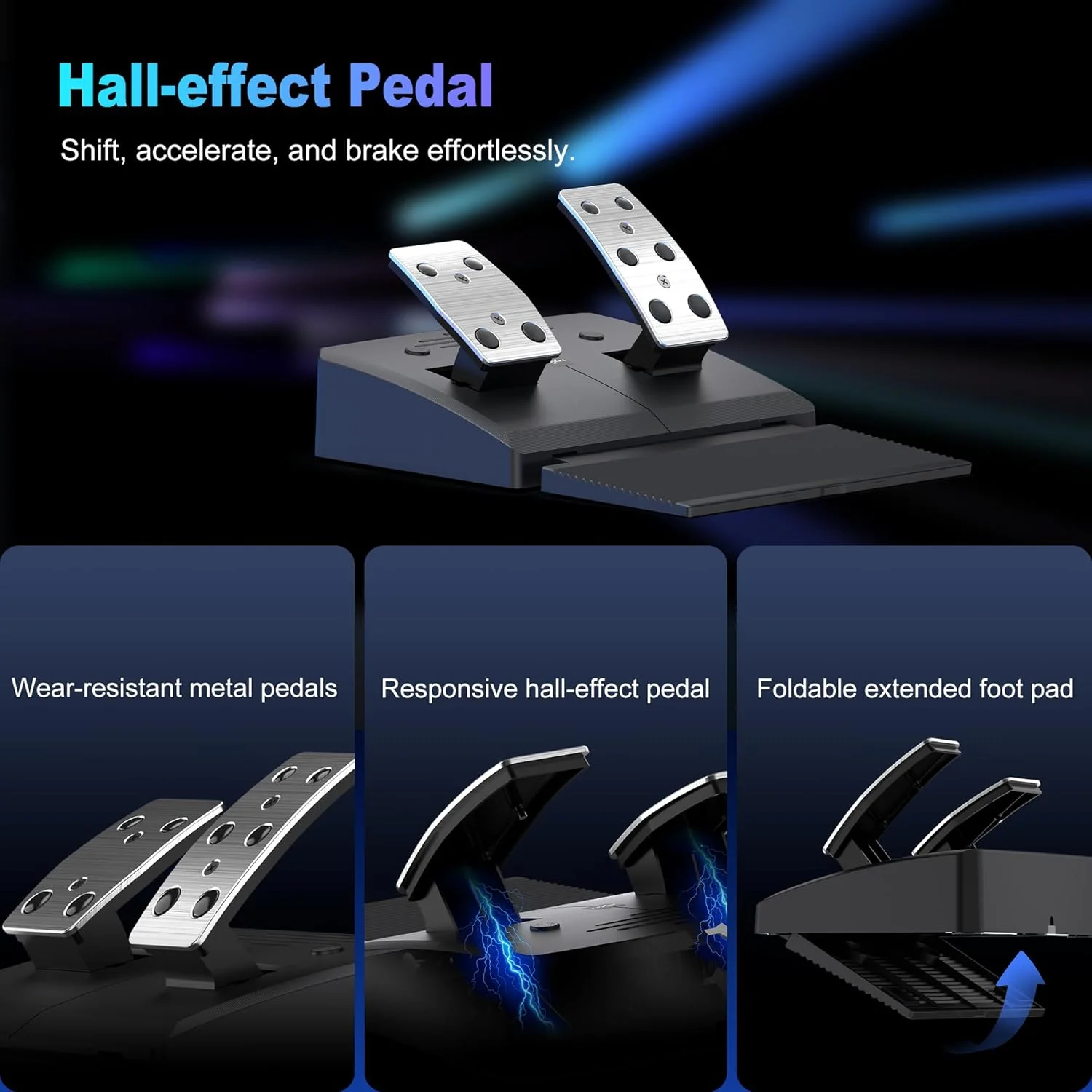 فرمان و پدال بازی PXN V900 Gen2، فرمان 270°/900° PC با لرزش، فرمان Xbox، فرمان مسابقه ای برای PC، PS3، PS4، Xbox One، Xbox Series X/S، Switch