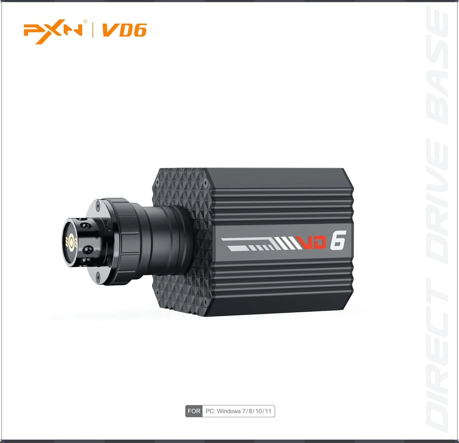 پایه فرمان مسابقه ای دایرکت درایو PXN VD6 - گشتاور 6 نیوتن متر، فیدبک نیروی واقعی، موتور سروو، پایه فرمان بازی برای کامپیوتر پایه فرمان مسابقه ای دایرکت درایو PXN VD6 - گشتاور 6 نیوتن متر، فیدبک نیروی واقعی، موتور سروو، پایه فرمان بازی برای کامپیوتر