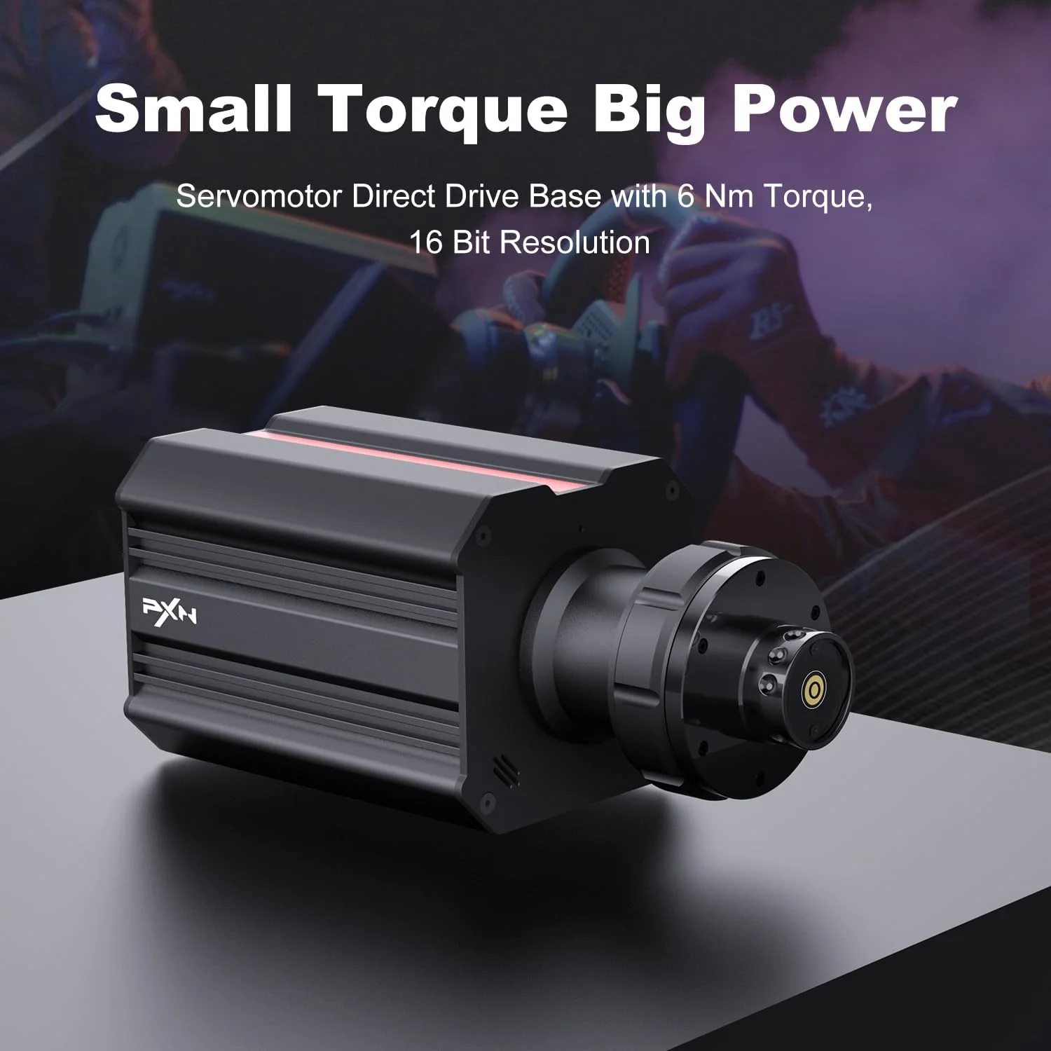 فرمان بازی PXN V12 lite Direct Drive با قدرت 6 نیوتن‌متر، بازخورد نیرو، فرمان مسابقه جداشدنی، همراه با پدال و دسته دنده برای PC، Xbox One، Xbox Series X/S و PS4
