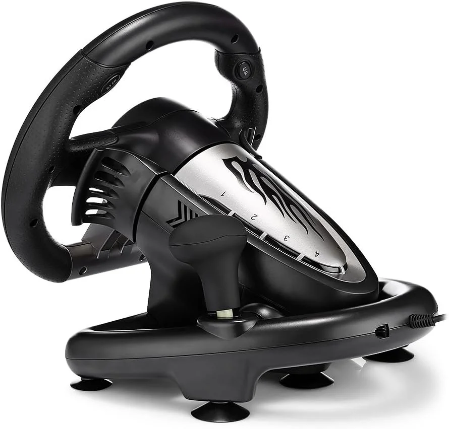 فرمان بازی مسابقه ای PXN V3II با پدال ترمز - USB - سازگار با PC، PS3، PS4، Xbox One فرمان بازی مسابقه ای PXN V3II با پدال ترمز - USB - سازگار با PC، PS3، PS4، Xbox One