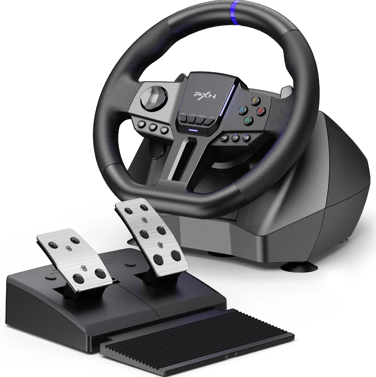 فرمان مسابقه PXN - V900 GEN2، چرخش 270 تا 900 درجه با پدال برای PC، PS4، PS3، Switch، Xbox One، Xbox Series X/S