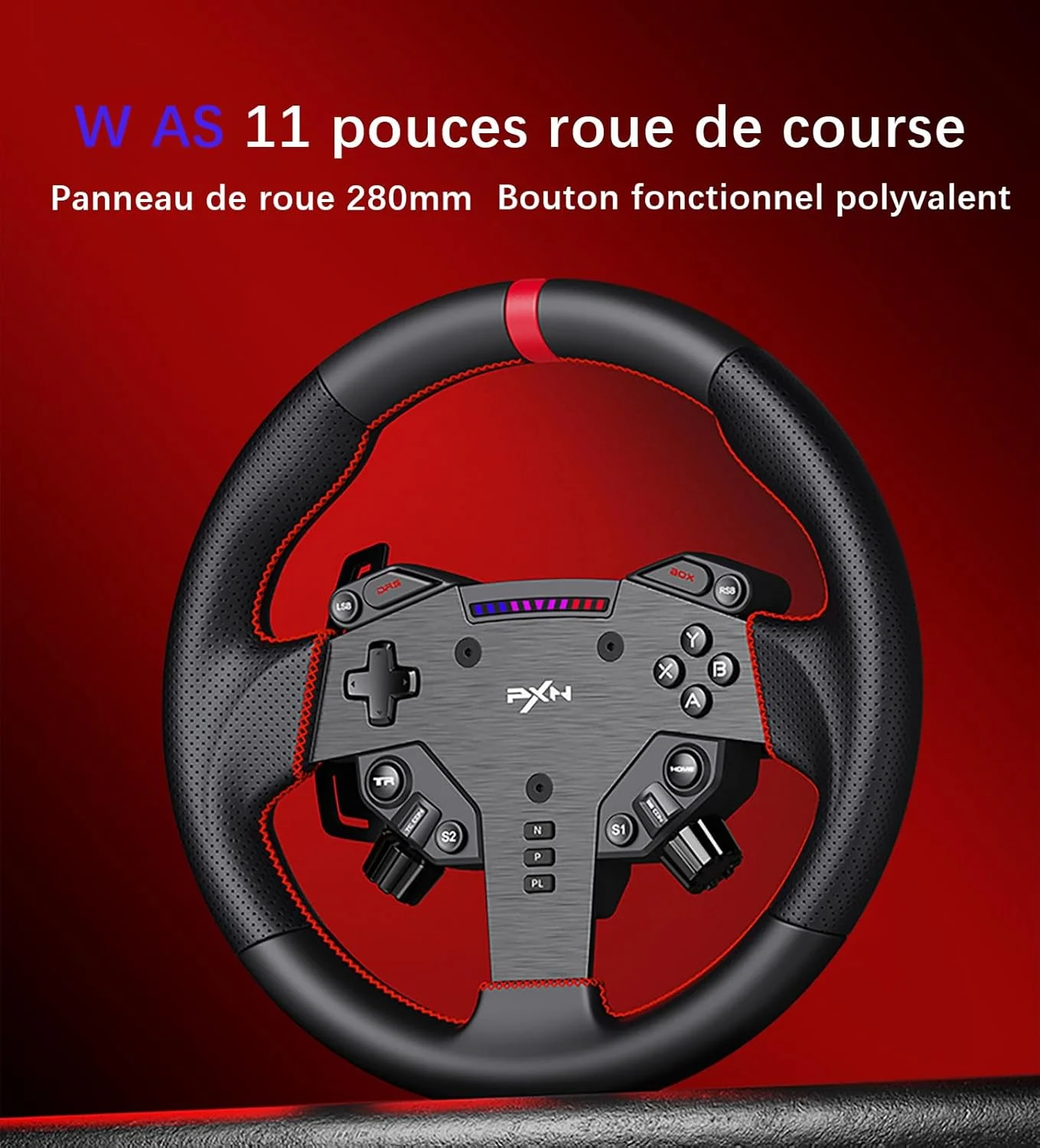 باندل PXN VD4 F 4NM Torque Sim Racing Direct Drive شامل فرمان مسابقه با فیدبک نیرو، پدال سنسور اثر هال، فرمان PC با پدال باندل PXN VD4 F 4NM Torque Sim Racing Direct Drive شامل فرمان مسابقه با فیدبک نیرو، پدال سنسور اثر هال، فرمان PC با پدال