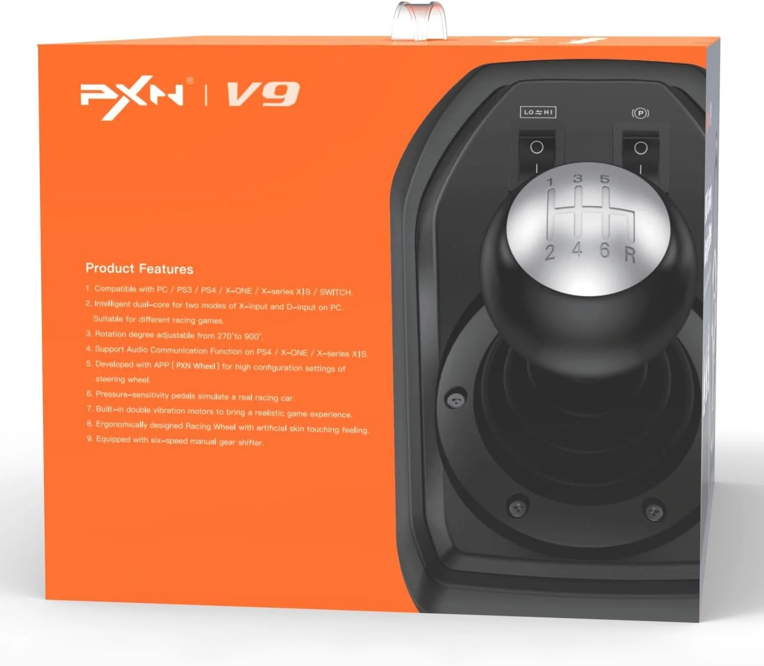 فرمان بازی PXN V9 با پدال و دنده، فرمان 270/900 درجه با فیدبک لرزشی، فرمان بازی برای PS4، PS3، PC، NS Switch، برنامه ابزار فرمان بازی PXN V9 با پدال و دنده، فرمان 270/900 درجه با فیدبک لرزشی، فرمان بازی برای PS4، PS3، PC، NS Switch، برنامه ابزار