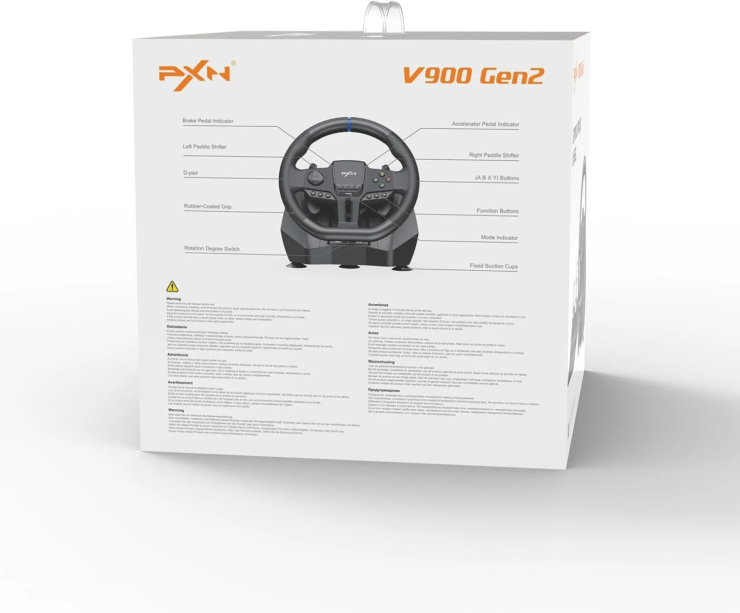 فرمان بازی PXN V900 Gen2 با پدالهای هال - 16 بیتی، 280 میلیمتری، 270°/900°، بازخورد لرزشی، شیفترهای پدالی، برنامه همراه، گیرههای ثابت - فرمان مسابقه برای PC، Xbox، PS4، PS3 و Switch فرمان بازی PXN V900 Gen2 با پدالهای هال - 16 بیتی، 280 میلیمتری، 270°/900°، بازخورد لرزشی، شیفترهای پدالی، برنامه همراه، گیرههای ثابت - فرمان مسابقه برای PC، Xbox، PS4، PS3 و Switch