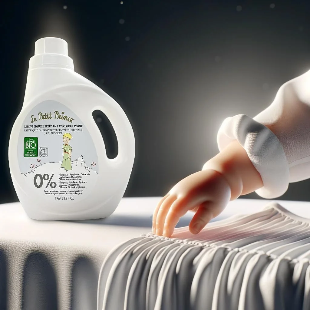 مایع لباسشویی نوزاد Le Petit Prince، بسته دوتایی، مایع لباسشویی و نرم کننده پارچه 2 در 1 برای لباس کودک، مایع لباسشویی ملایم با عصاره های زیتون و بابونه ارگانیک، 1000 میلی لیتر، بسته 2 عددی مایع لباسشویی نوزاد Le Petit Prince، بسته دوتایی، مایع لباسشویی و نرم کننده پارچه 2 در 1 برای لباس کودک، مایع لباسشویی ملایم با عصاره های زیتون و بابونه ارگانیک، 1000 میلی لیتر، بسته 2 عددی