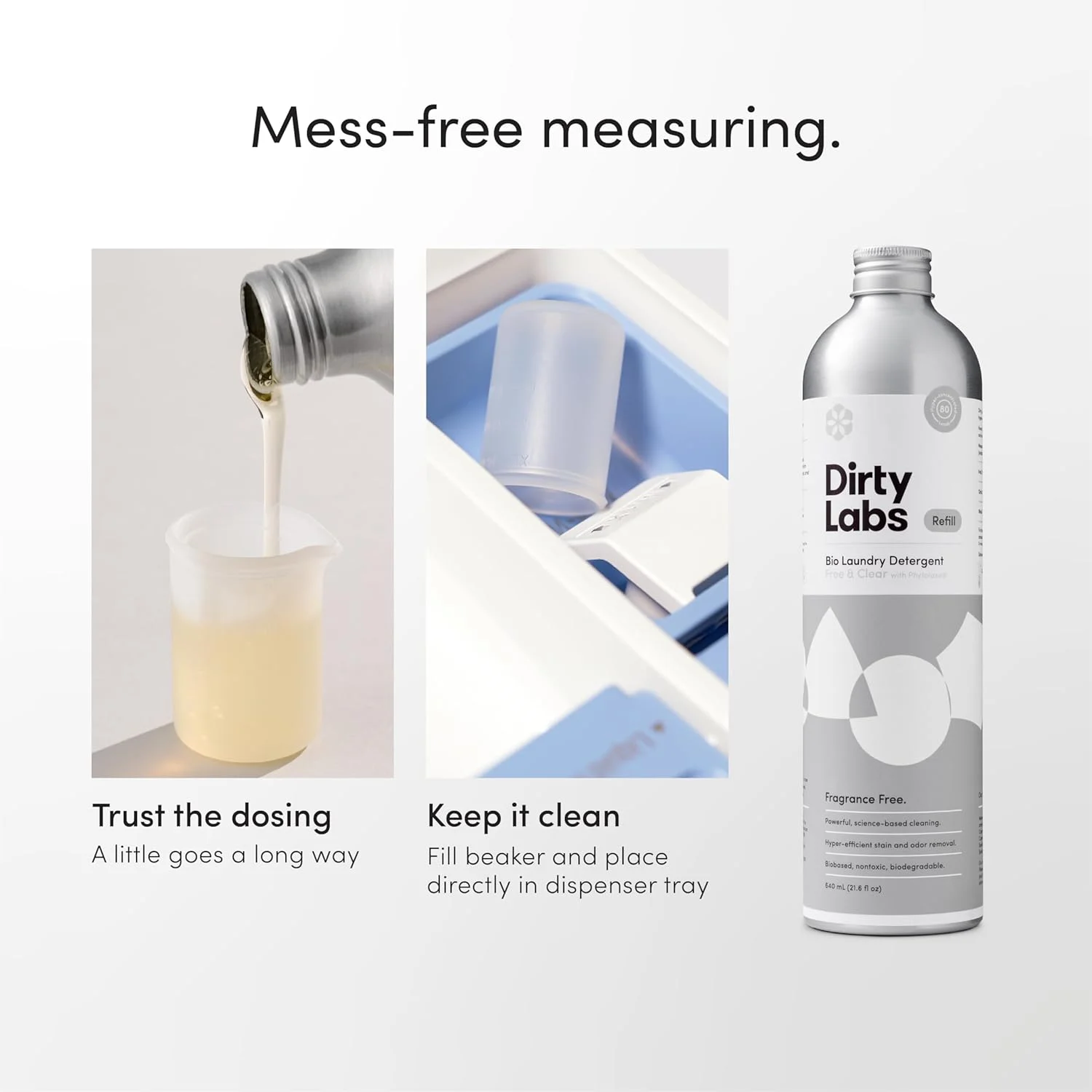 Dirty Labs | بدون رایحه | مایع شوینده لباس آنزیمی زیستی | 80 بار شستشو (640 میلی لیتر) | فوق غلیظ | راندمان بالا و شستشو با ماشین لباسشویی استاندارد | غیر سمی، زیست تخریب پذیر | از بین برنده لکه و بو Dirty Labs | بدون رایحه | مایع شوینده لباس آنزیمی زیستی | 80 بار شستشو (640 میلی لیتر) | فوق غلیظ | راندمان بالا و شستشو با ماشین لباسشویی استاندارد | غیر سمی، زیست تخریب پذیر | از بین برنده لکه و بو