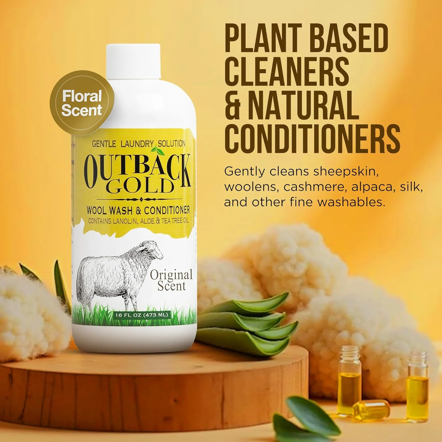 مایع شستشوی پشم Desert Breeze Distributing Outback Gold، ۴۷۳ میلی لیتر، رایحه اصلی، شوینده لباس گیاهی برای لباس های ظریف، پوست گوسفند، ابریشم، وسایل نوزاد، صابون مایع ملایم حاوی لانولین مایع شستشوی پشم Desert Breeze Distributing Outback Gold، ۴۷۳ میلی لیتر، رایحه اصلی، شوینده لباس گیاهی برای لباس های ظریف، پوست گوسفند، ابریشم، وسایل نوزاد، صابون مایع ملایم حاوی لانولین