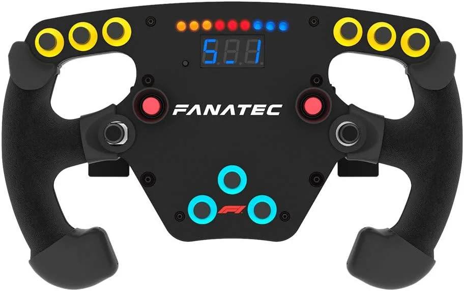 فرمان Fanatec ClubSport F1® Esports - USB، مشکی با جزئیات آبی، 28 دکمه، سازگار با PC و PlayStation