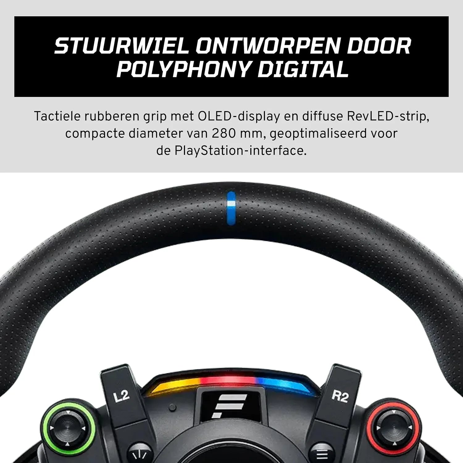فرمان، پایه و پدالهای مسابقه شبیهساز پلیاستیشن FANATEC با مجوز رسمی Gran Turismo DD Pro - طراحی فرمان Polyphony Digital، درایو مستقیم 5 نیوتنمتر FluxBarrier، مجموعه دو پدال برای رایانه شخصی فرمان، پایه و پدالهای مسابقه شبیهساز پلیاستیشن FANATEC با مجوز رسمی Gran Turismo DD Pro - طراحی فرمان Polyphony Digital، درایو مستقیم 5 نیوتنمتر FluxBarrier، مجموعه دو پدال برای رایانه شخصی