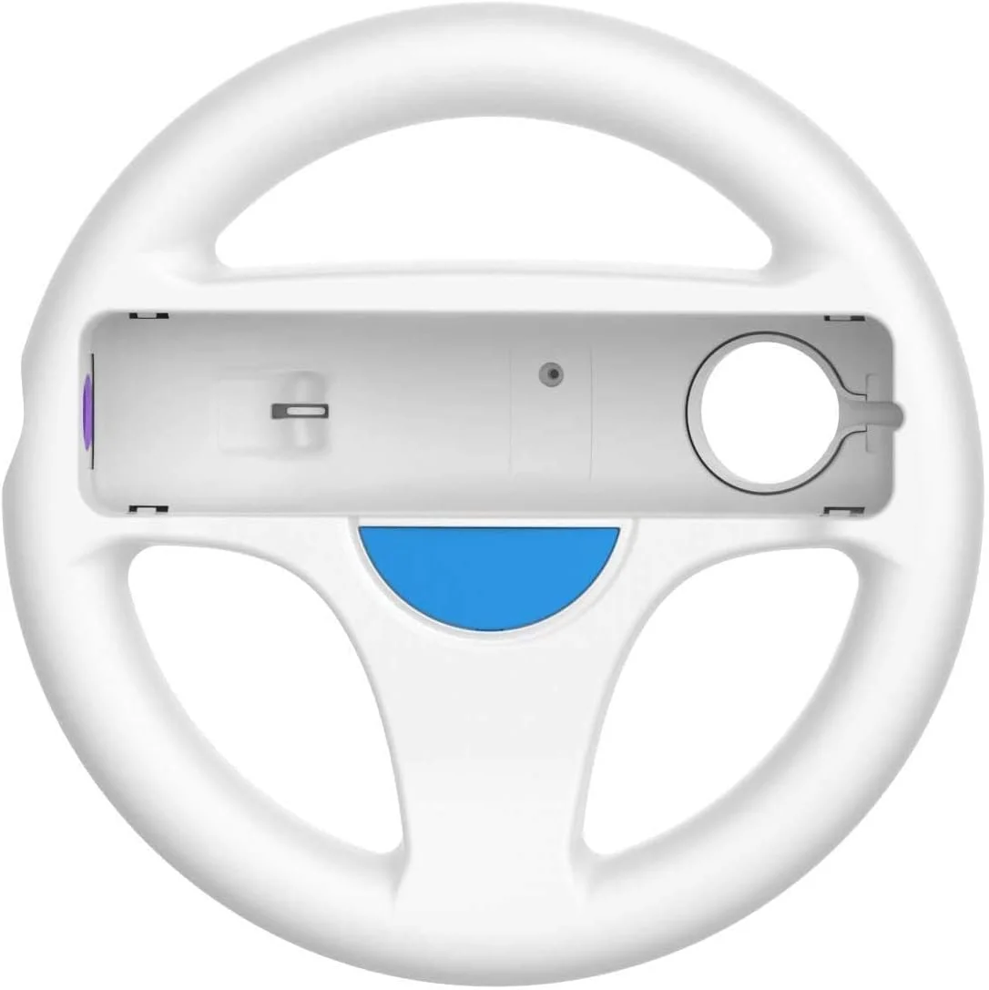 فرمان بازی DOYO Wii، مناسب بازی های مسابقه ای مانند ماریو کارت، طراحی ریموت کنترل برای کنسول بازی Wii Nintendo (سفید)