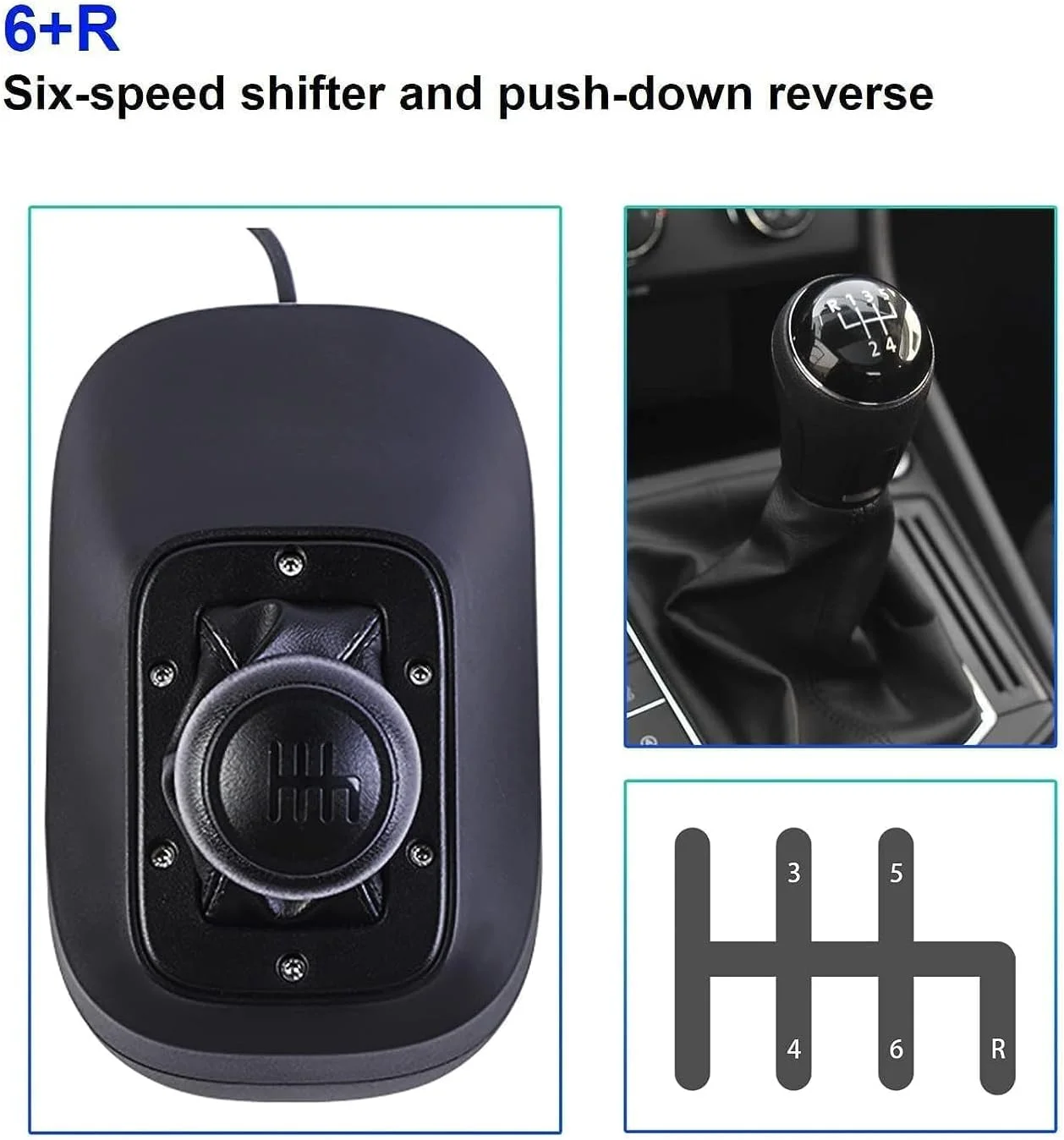 دنده تعویض DOYO برای Logitech G29، دنده تعویض چرخ مسابقه، دنده تعویض بادوام 6 سرعته H با دنده عقب فشاری، نصب ایمن برای شبیه سازی مسابقه دنده تعویض DOYO برای Logitech G29، دنده تعویض چرخ مسابقه، دنده تعویض بادوام 6 سرعته H با دنده عقب فشاری، نصب ایمن برای شبیه سازی مسابقه