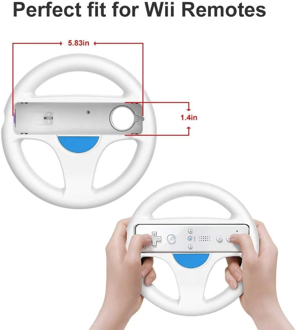 فرمان بازی DOYO Wii، مناسب بازی های مسابقه ای مانند ماریو کارت، طراحی ریموت کنترل برای کنسول بازی Wii Nintendo (سفید) فرمان بازی DOYO Wii، مناسب بازی های مسابقه ای مانند ماریو کارت، طراحی ریموت کنترل برای کنسول بازی Wii Nintendo (سفید)