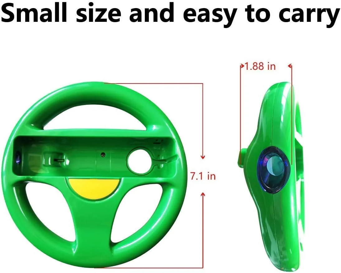 فرمان بازی DOYO Wii Mario Kart، فرمان مسابقه ای برای کنترلر بازی نینتندو Wii - قرمز و سبز (2 عددی) فرمان بازی DOYO Wii Mario Kart، فرمان مسابقه ای برای کنترلر بازی نینتندو Wii - قرمز و سبز (2 عددی)