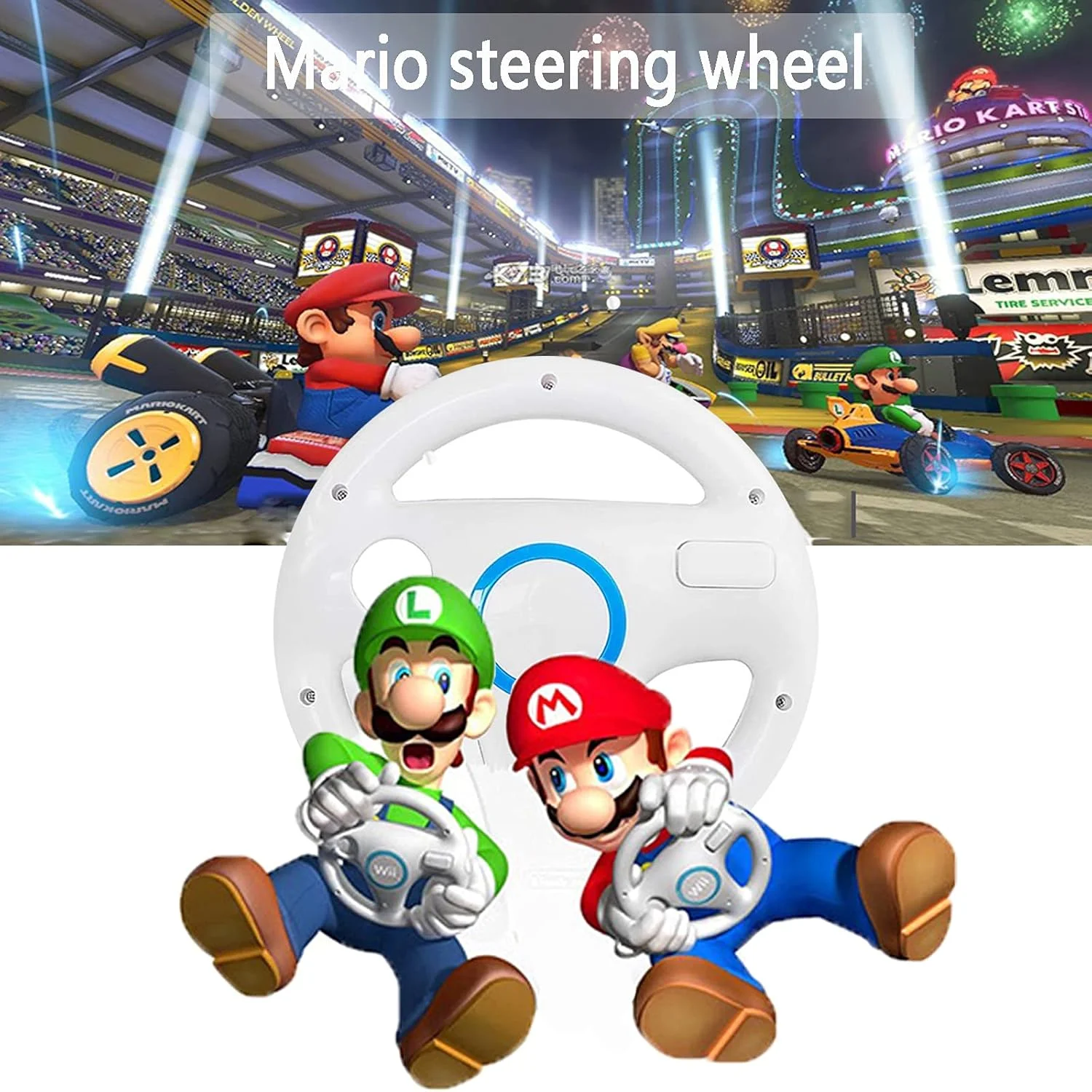 دو عدد فرمان بازی سفید DOYO، پایه نگهدارنده کنترلر Wii با طراحی چرخ، فرمان بازی Mario Kart Racing برای کنترلر بازی Wii دو عدد فرمان بازی سفید DOYO، پایه نگهدارنده کنترلر Wii با طراحی چرخ، فرمان بازی Mario Kart Racing برای کنترلر بازی Wii