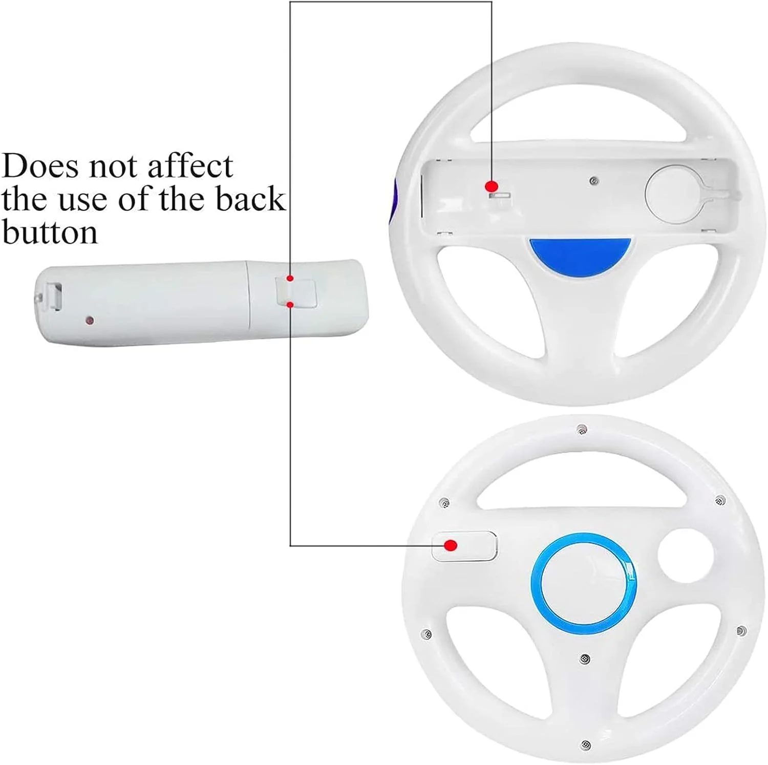 دو عدد فرمان بازی سفید DOYO، پایه نگهدارنده کنترلر Wii با طراحی چرخ، فرمان بازی Mario Kart Racing برای کنترلر بازی Wii دو عدد فرمان بازی سفید DOYO، پایه نگهدارنده کنترلر Wii با طراحی چرخ، فرمان بازی Mario Kart Racing برای کنترلر بازی Wii