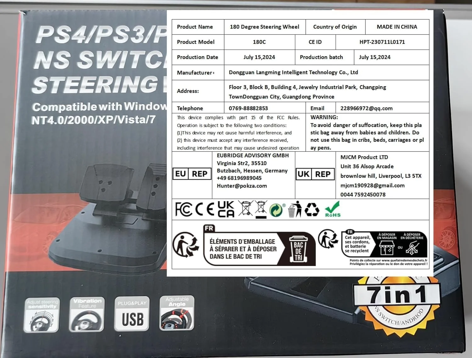 فرمان بازی مسابقه ای DOYO Xbox 360 با پدال، فرمان مسابقه ای 180 درجه برای Xbox 360، PC، Playstation 3، Android، Nintendo Switch، فرمان نیروی محرکه با محدوده فرمان برای بازی های مسابقه ای فرمان بازی مسابقه ای DOYO Xbox 360 با پدال، فرمان مسابقه ای 180 درجه برای Xbox 360، PC، Playstation 3، Android، Nintendo Switch، فرمان نیروی محرکه با محدوده فرمان برای بازی های مسابقه ای