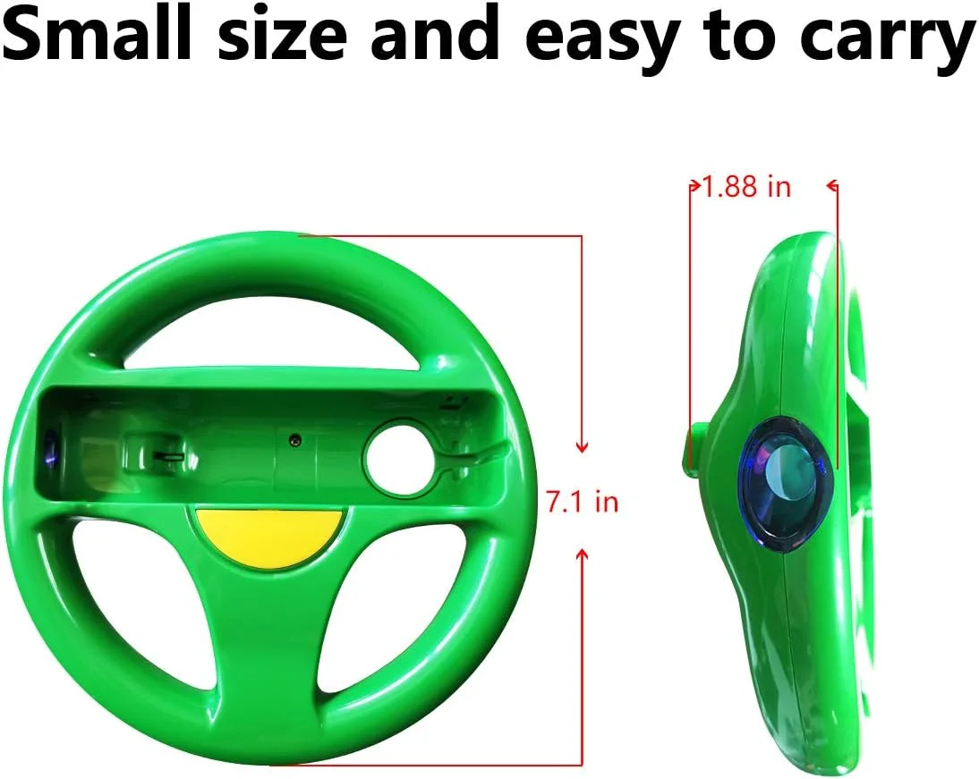 پک 2 عددی فرمان قرمز و آبی DOYO برای کنترلر Wii، استند طراحی شده برای بازی Mario Kart Racing