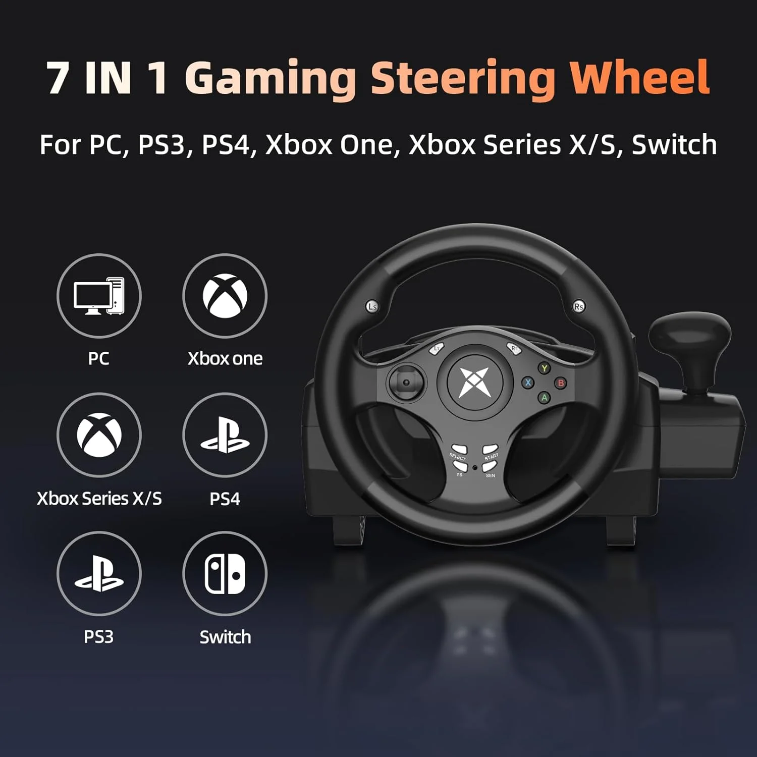 فرمان مسابقه بازی DOYO PS4، فرمان شبیه ساز 270 درجه نیروی محرکه فرمان ایکس باکس با دنده و پدال های پاسخگو برای بازی های مسابقه ای PC/PS3/PS4/XBOX ONE/XBOX 360/Nintendo Switch/Android فرمان مسابقه بازی DOYO PS4، فرمان شبیه ساز 270 درجه نیروی محرکه فرمان ایکس باکس با دنده و پدال های پاسخگو برای بازی های مسابقه ای PC/PS3/PS4/XBOX ONE/XBOX 360/Nintendo Switch/Android