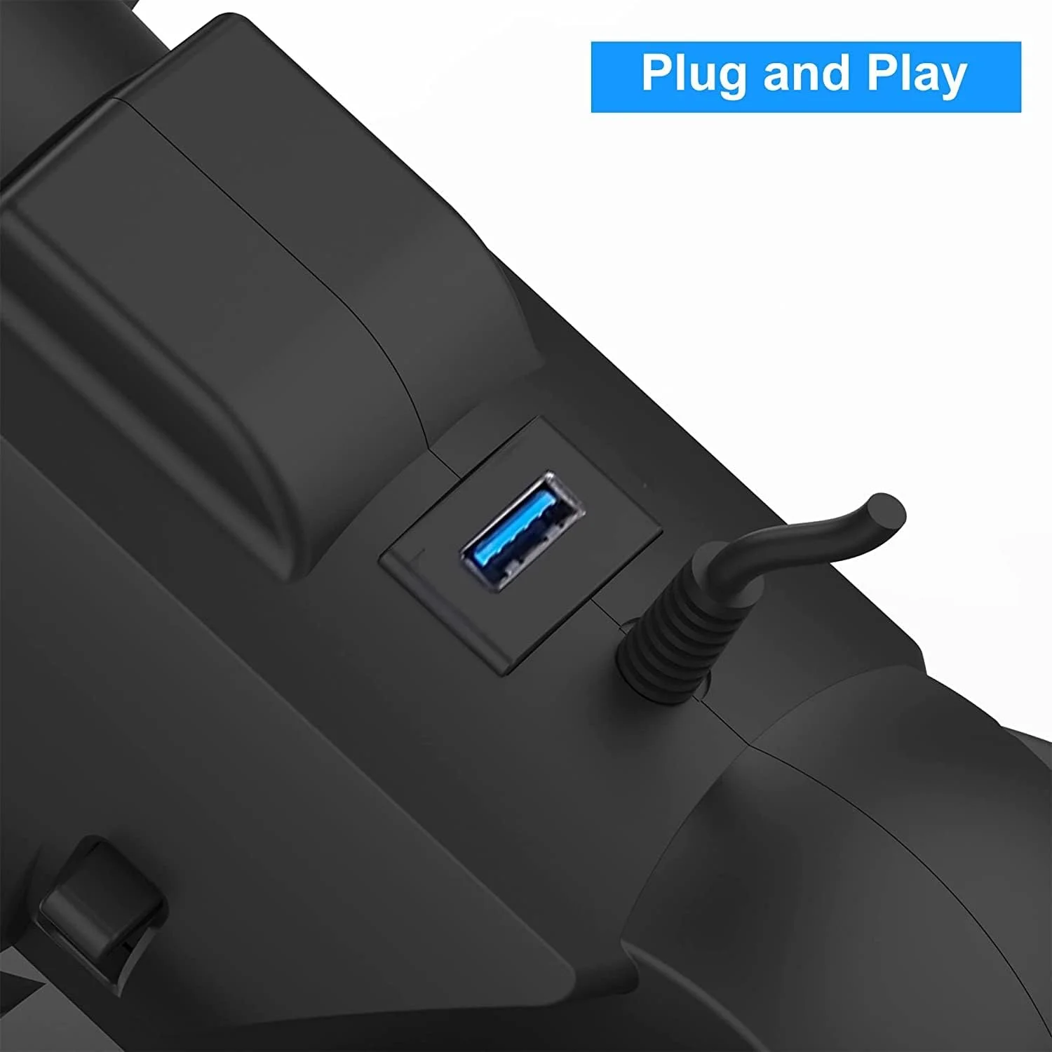 فرمان بازی مسابقه ای چرخ مسابقه ای PC، فرمان بازی 180 درجه با پورت USB و پدال، مناسب برای PS4/ PS3 /PC/switch/Android - مشکی