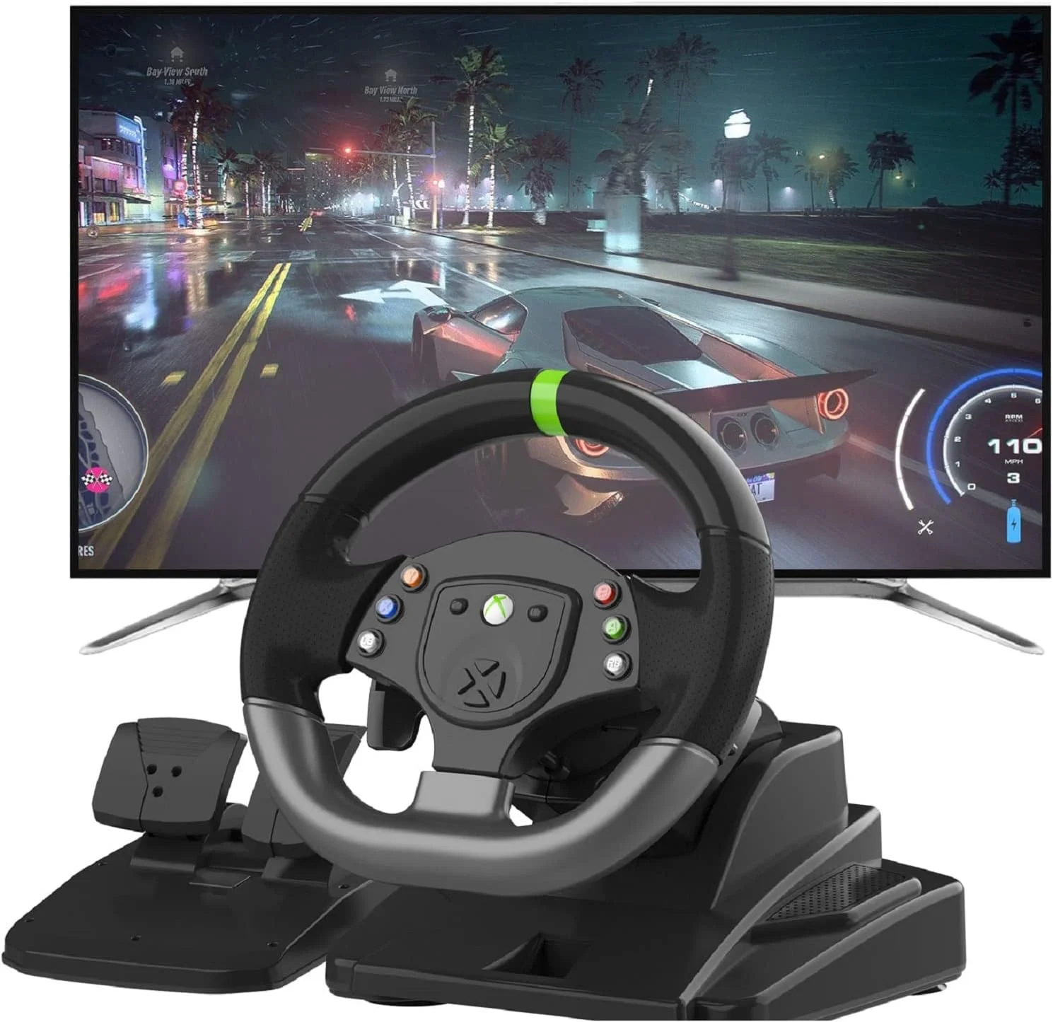 فرمان مسابقه بازی DOYO Xbox 360، فرمان بازی Plug and Play PC Volante 180° USB با پدال و دسته دنده برای XBOX 360 / Windows PC / PS3 / Nintendo Switch / Android فرمان مسابقه بازی DOYO Xbox 360، فرمان بازی Plug and Play PC Volante 180° USB با پدال و دسته دنده برای XBOX 360 / Windows PC / PS3 / Nintendo Switch / Android