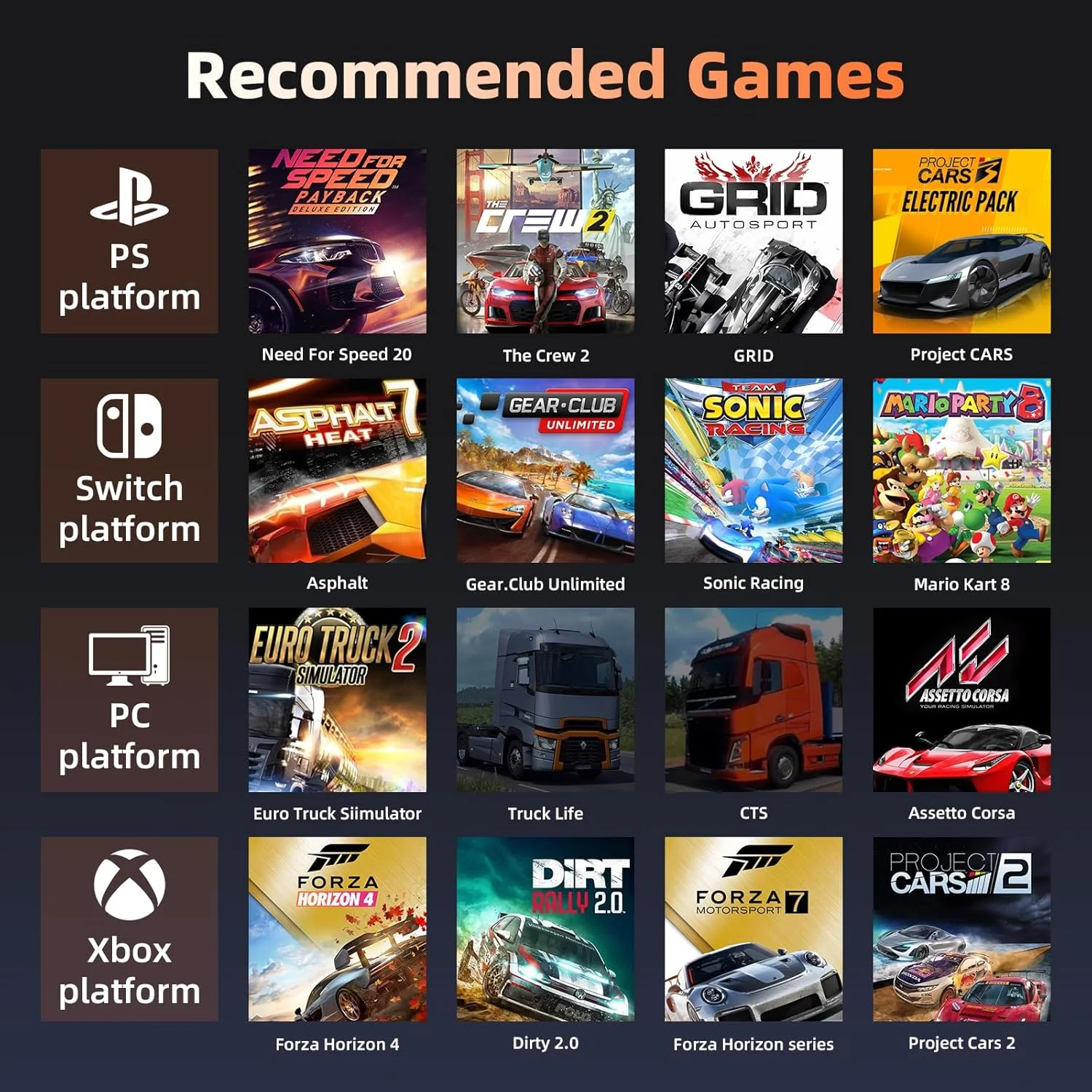 فرمان و پدال بازی Xbox One، فرمان بازی PC، فرمان مسابقه ای بازی 270 درجه DOYO، شبیه ساز رانندگی فرمان برای PS4، PS3، PC، XBOX ONE، XBOX 360، Nintendo Switch، Android