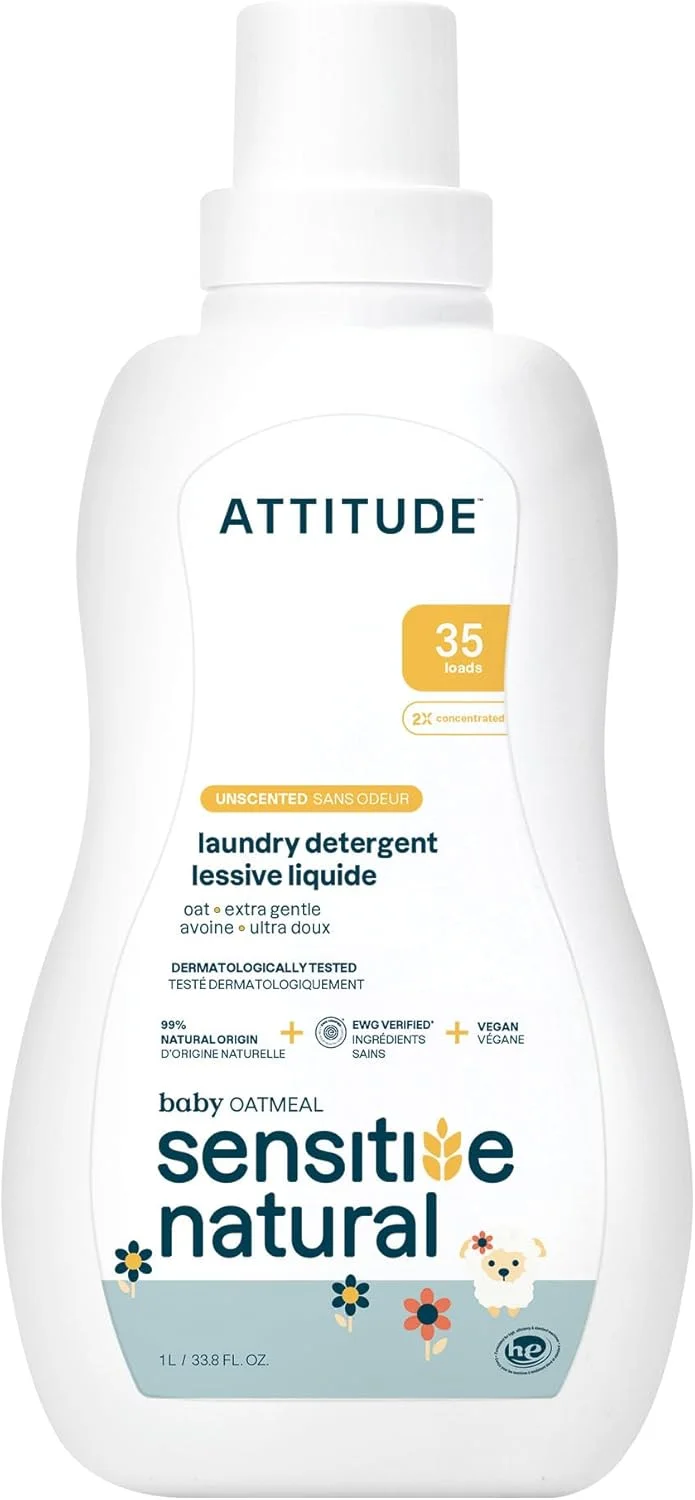 مایع لباسشویی کودک Attitude مخصوص پوست حساس، بدون عطر، 35 بار شستشو