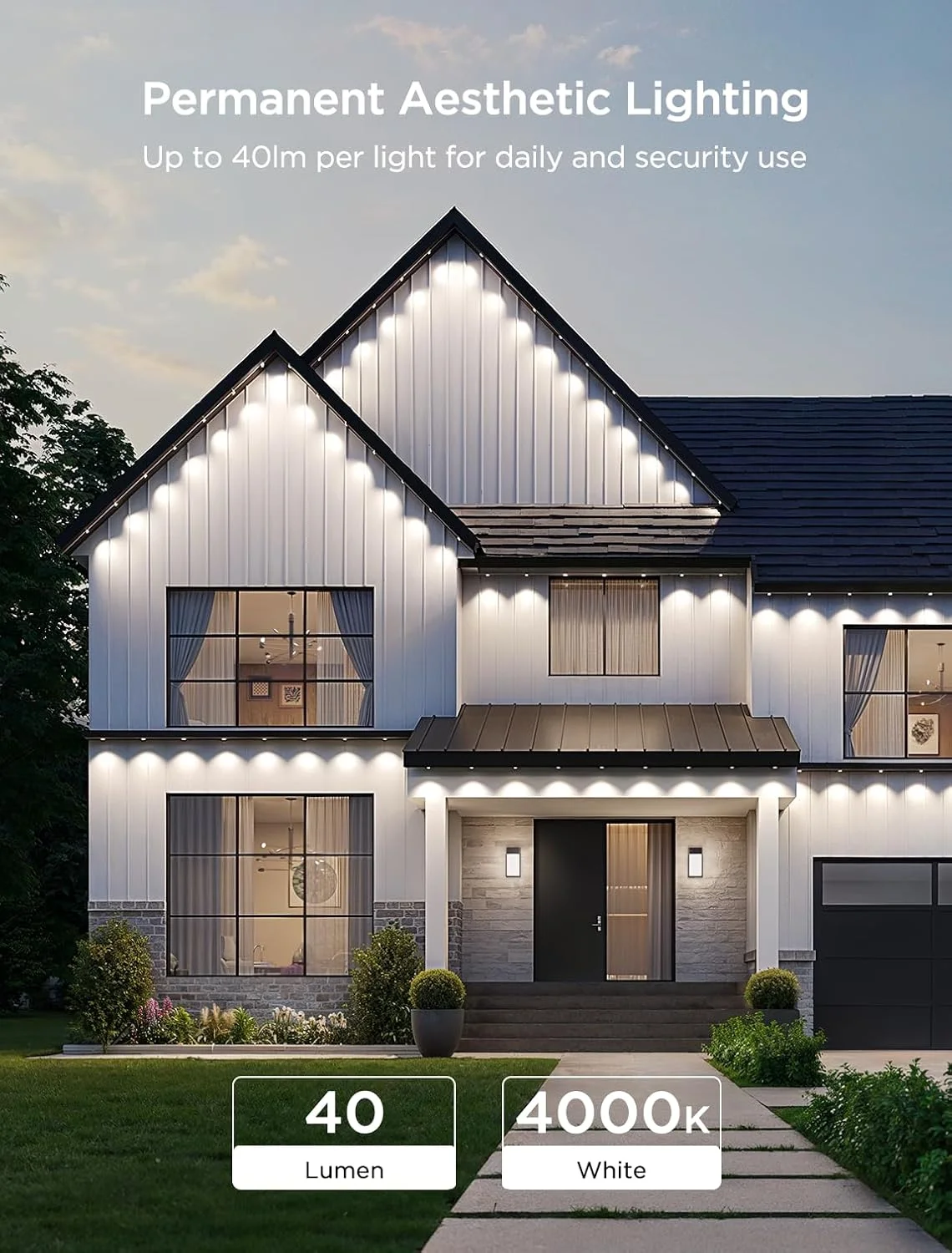 چراغ های 5 متری Govee با گیره و چسب VHB فقط برای چراغ های دائمی RGBIC مدل H705D و H705E و H705F نسخه مشکی چراغ های 5 متری Govee با گیره و چسب VHB فقط برای چراغ های دائمی RGBIC مدل H705D و H705E و H705F نسخه مشکی