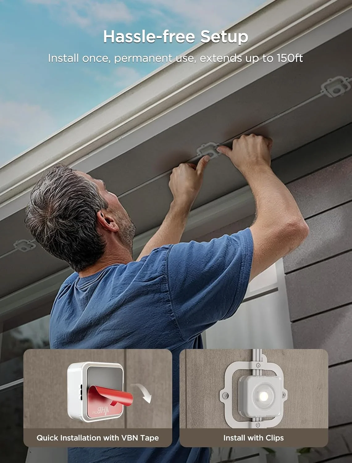 چراغ های 5 متری Govee با گیره و چسب VHB فقط برای چراغ های دائمی RGBIC مدل H705D و H705E و H705F نسخه مشکی چراغ های 5 متری Govee با گیره و چسب VHB فقط برای چراغ های دائمی RGBIC مدل H705D و H705E و H705F نسخه مشکی