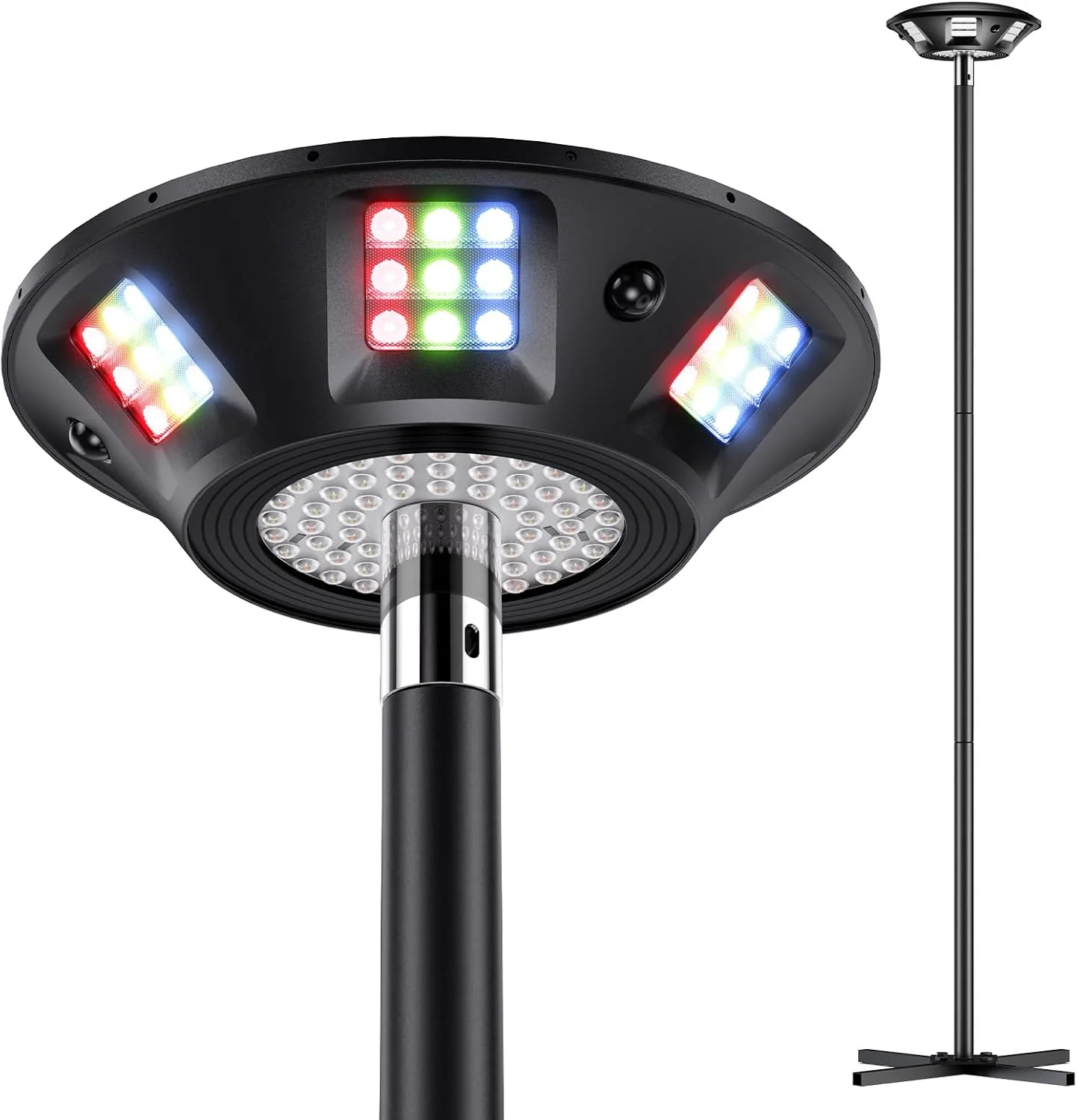 چراغ های پایه دار بیرونی Govee، روشنایی سفید بالا 2000 لومن با جلوه نورپردازی RGBIC 6 منطقه ای برای دکوراسیون فضای باز، سنسور دوگانه یکپارچه، ضد آب IP66، سازگار با الکسا، گوگل اسیستنت، Matter چراغ های پایه دار بیرونی Govee، روشنایی سفید بالا 2000 لومن با جلوه نورپردازی RGBIC 6 منطقه ای برای دکوراسیون فضای باز، سنسور دوگانه یکپارچه، ضد آب IP66، سازگار با الکسا، گوگل اسیستنت، Matter