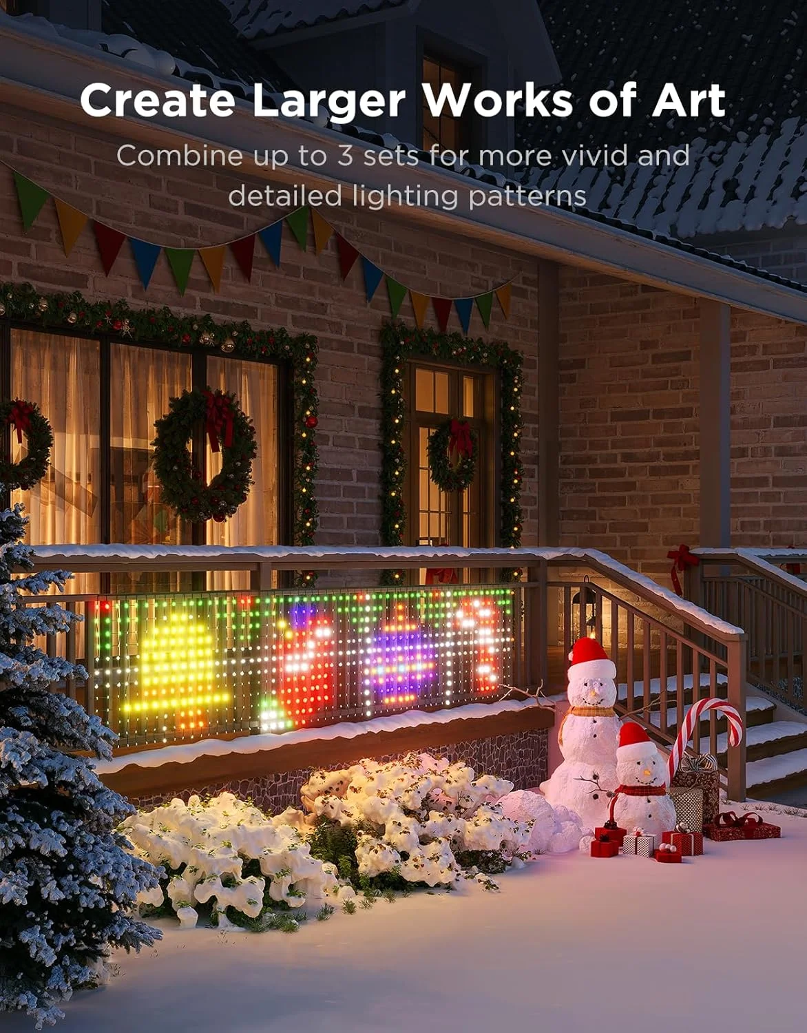 چراغ های توری بیرونی Govee، 2.8 × 9.4 فوت با RGBIC و عملکردهای DIY، 480 LED چراغ توری هوشمند با 64 حالت برای تزئین بوته و پاسیو، ضد آب IP67، سازگار با Alexa و Google Assistant، سیم سبز چراغ های توری بیرونی Govee، 2.8 × 9.4 فوت با RGBIC و عملکردهای DIY، 480 LED چراغ توری هوشمند با 64 حالت برای تزئین بوته و پاسیو، ضد آب IP67، سازگار با Alexa و Google Assistant، سیم سبز