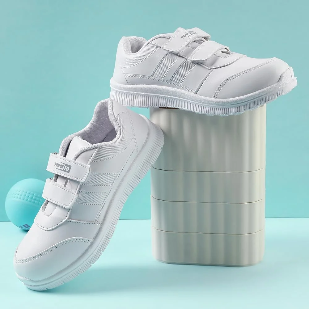 کفش مدرسه ای یونیفرم Liberty Force10 Gola-SCHV برای کودکان با زیره و رویه PVC | کفی راحت | کفی فوم دار | بستن چسبی سریع | شیک و سبک