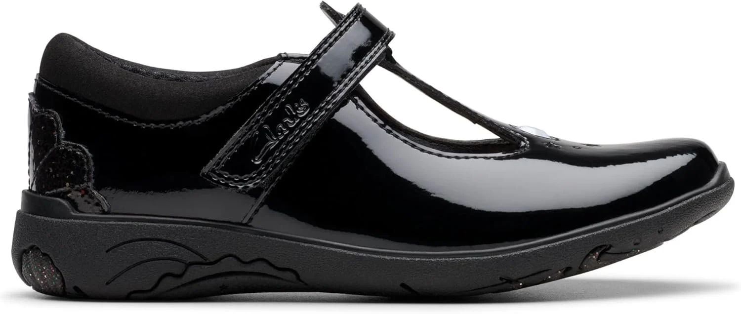 کفش دخترانه مشکی ورنی Clarks 261783177