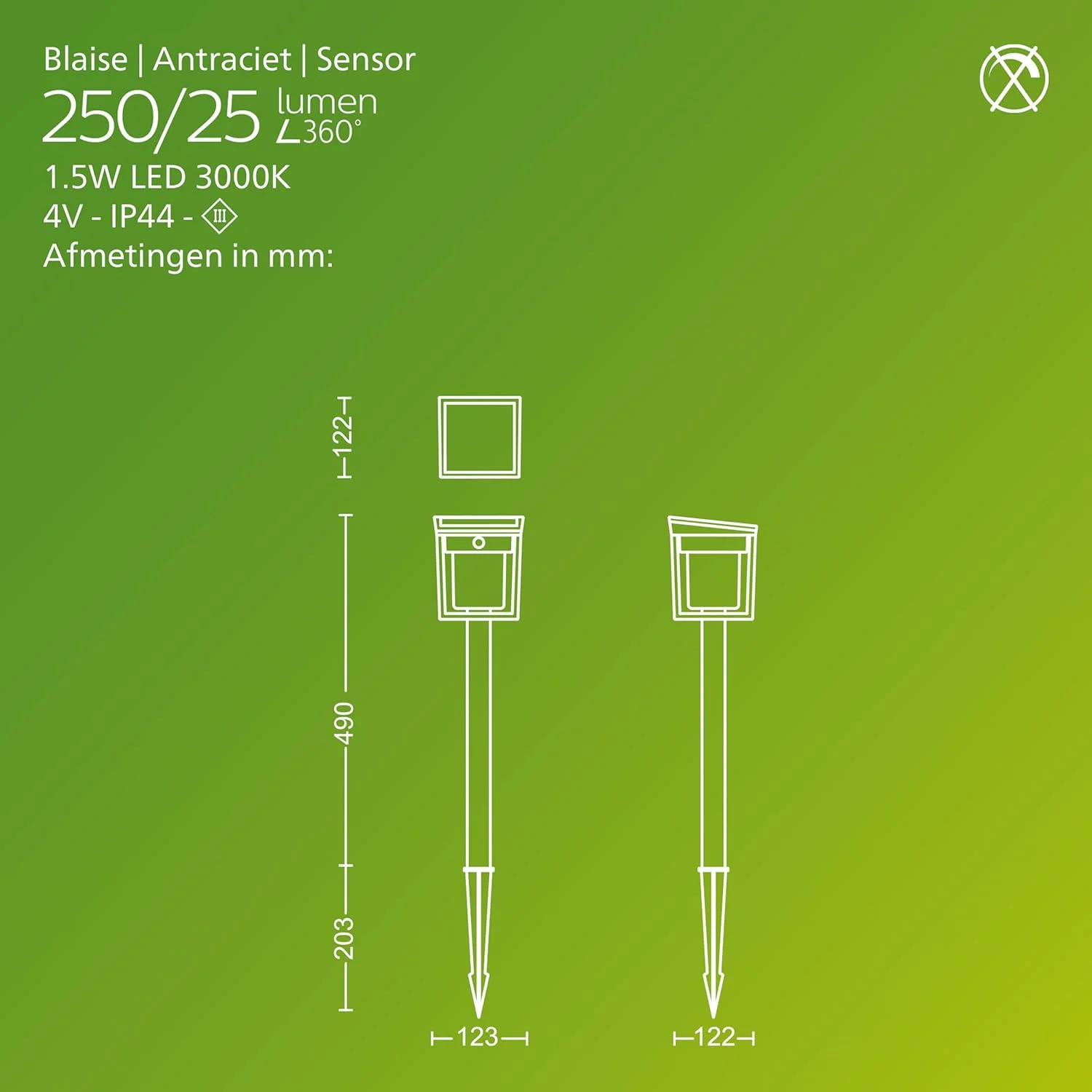 چراغ پایه دار خورشیدی فوق العاده کارآمد فیلیپس مدل Blaise 1.5 وات، قابلیت اتصال، سنسور نور روز و حرکت، 3000 کلوین، IP44، آنتراسیت چراغ پایه دار خورشیدی فوق العاده کارآمد فیلیپس مدل Blaise 1.5 وات، قابلیت اتصال، سنسور نور روز و حرکت، 3000 کلوین، IP44، آنتراسیت