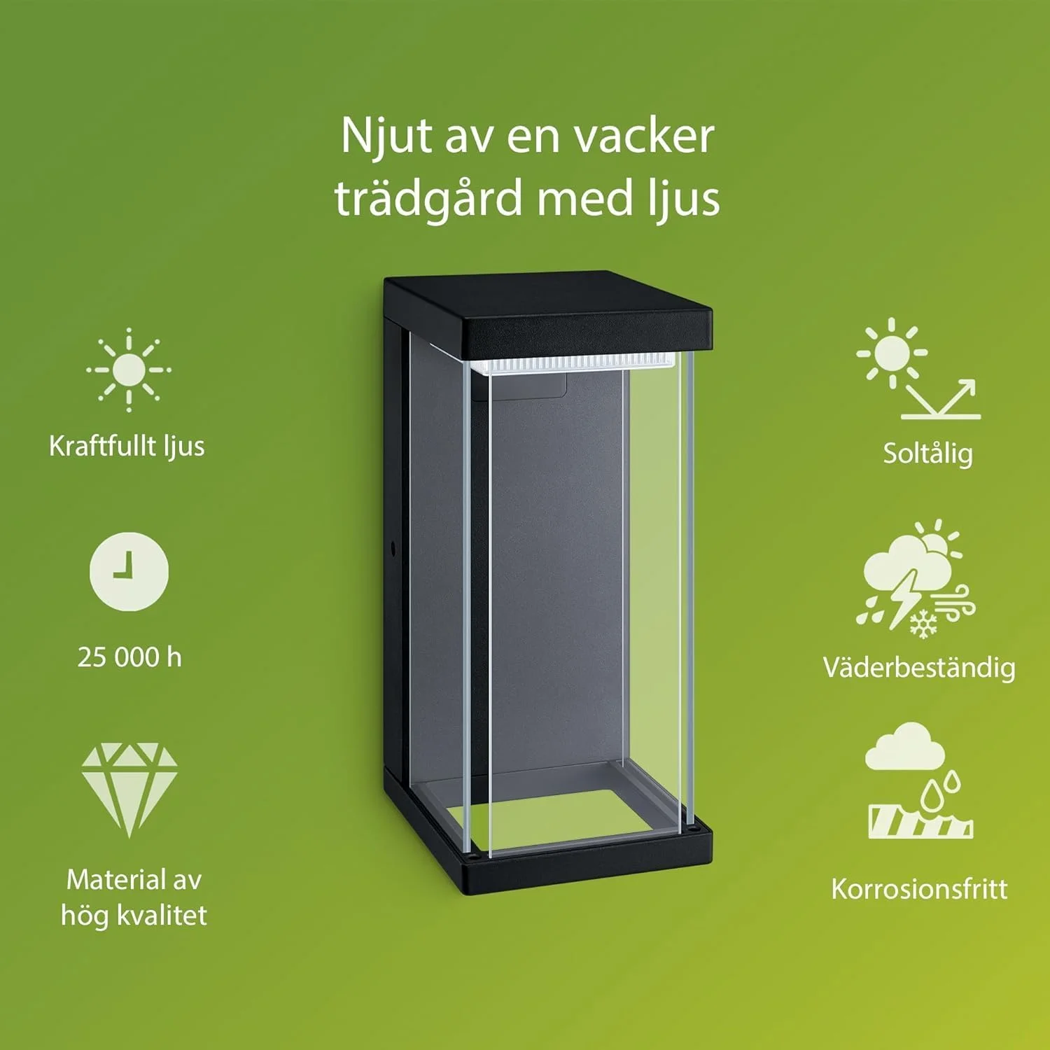 چراغ دیواری خارجی فیلیپس Kyrie، 12 وات، نور سفید گرم 2700K، مشکی، ضد آب و هوا IP44 چراغ دیواری خارجی فیلیپس Kyrie، 12 وات، نور سفید گرم 2700K، مشکی، ضد آب و هوا IP44