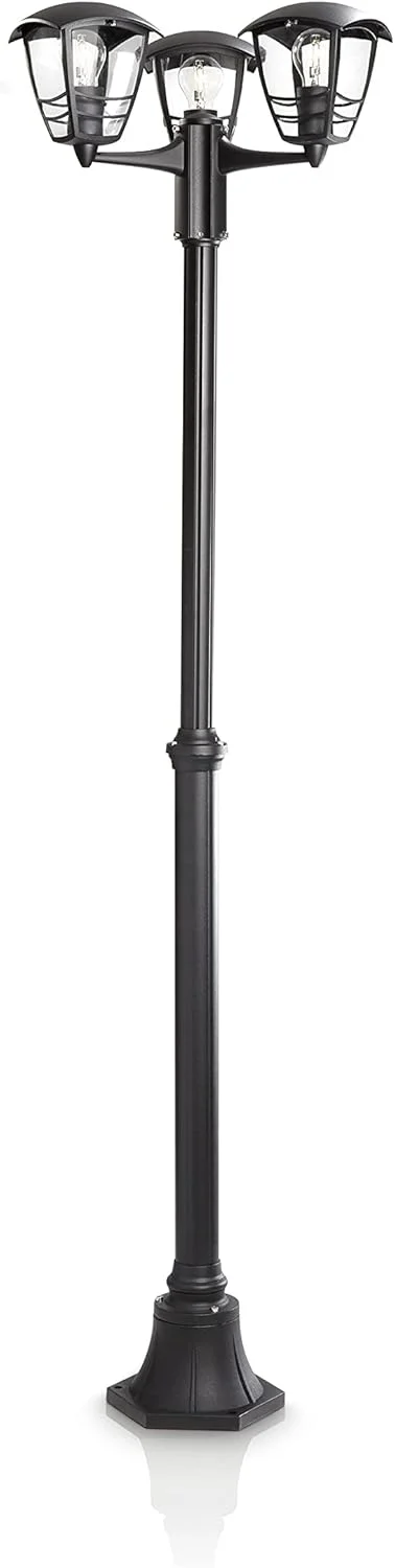 چراغ پایه دار بیرونی فیلیپس مدل myGarden Creek (نیازمند 3 عدد لامپ 60 وات E27)، مشکی