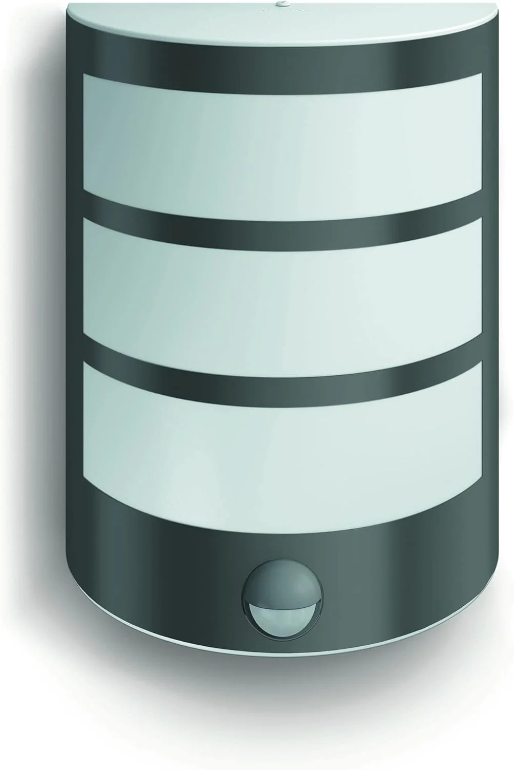 چراغ دیواری LED مدل Python 6W فیلیپس مناسب فضای باز با سنسور حرکتی [سفید گرم - خاکستری آنتراسیت] مقاوم در برابر آب IP44، برای روشنایی باغ، پاسیو و تراس.