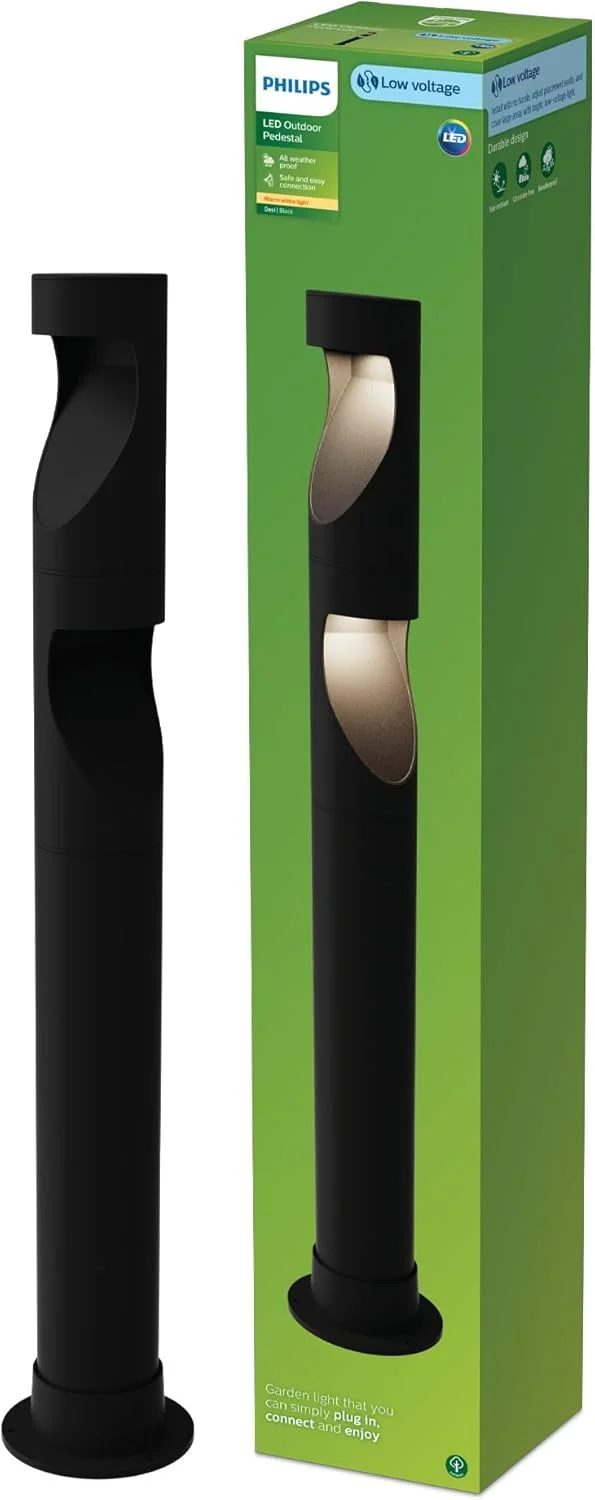 چراغ پایه دار فیلیپس Desi Outdoor 24 V GardenLink ولتاژ پایین، 2700 کلوین، 180 لومن، مشکی، بسته توسعه