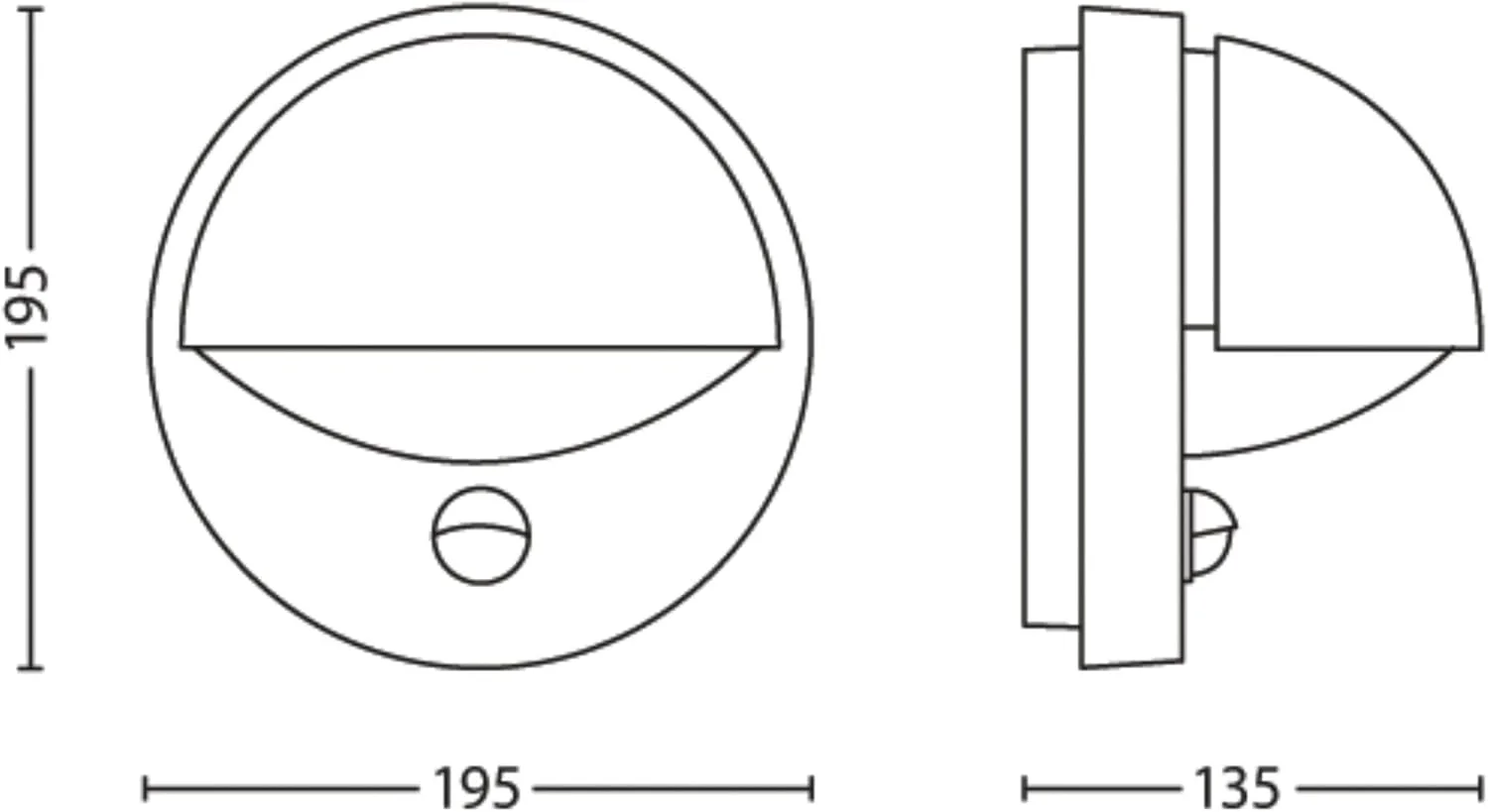 چراغ دیواری فیلیپس مدل myGarden June 162469316 با توان 12 وات، رنگ آنتراسیت به همراه سنسور حرکتی، رنگ زغالی
