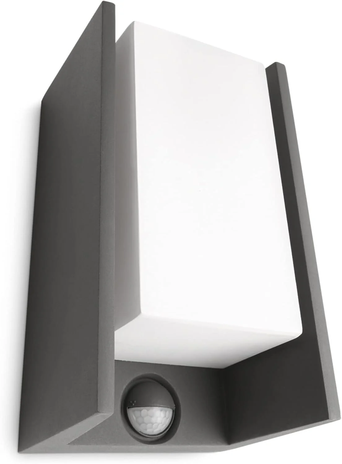 چراغ دیواری فیلیپس مدل myGarden Bridge 163529316 با توان 15 وات، ارتفاع 24.5 سانتی متر، رنگ آنتراسیت به همراه سنسور حرکتی، رنگ زغالی