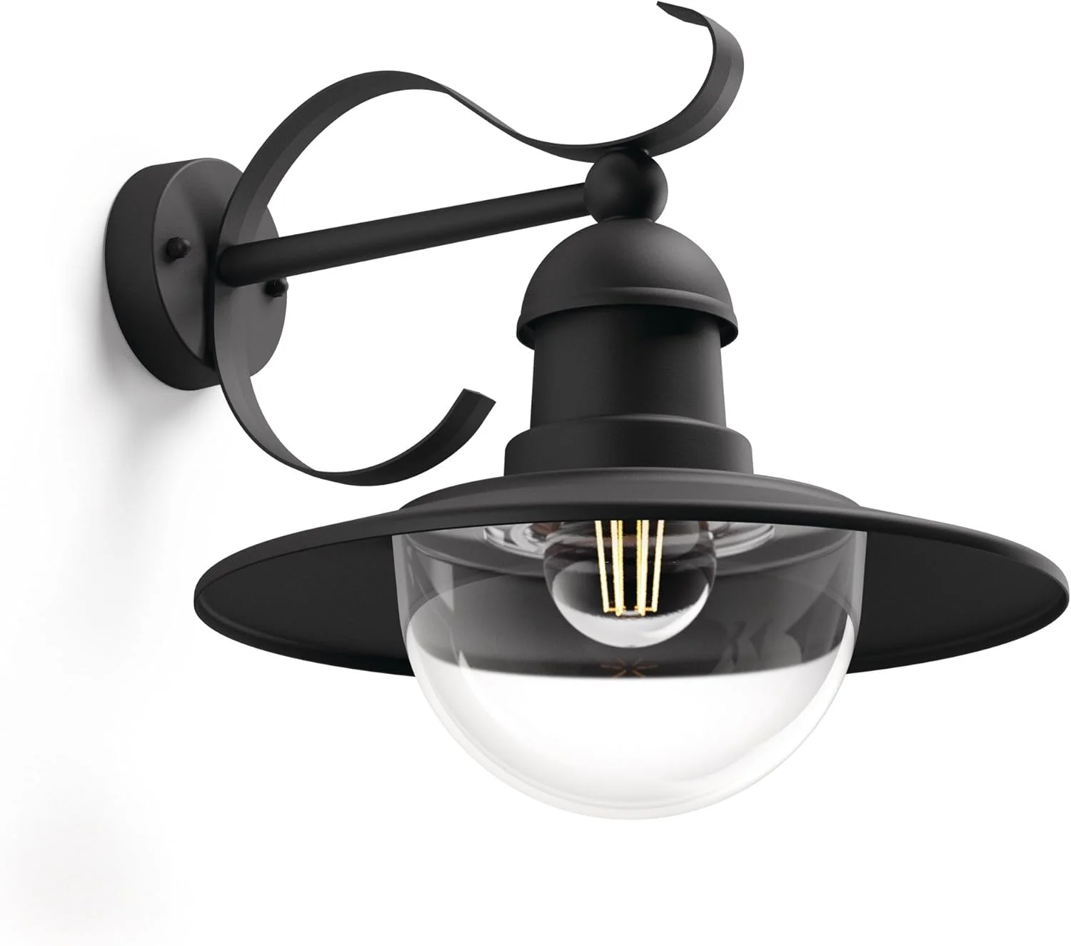 چراغ دیواری باغی مدل Topiary فیلیپس myGarden [مشکی] مناسب باغ، پاسیو و فضای باز. نیاز به یک عدد لامپ 60 وات 230 ولت