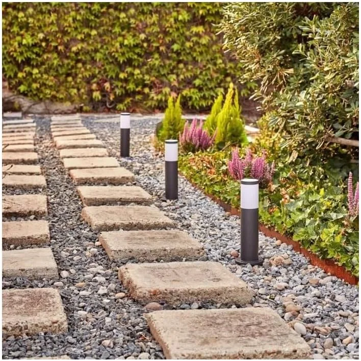 چراغ پایه دار LED فضای باز فیلیپس مدل Utrecht - ولتاژ پایین - ذغالی - نور سفید گرم - 6 وات