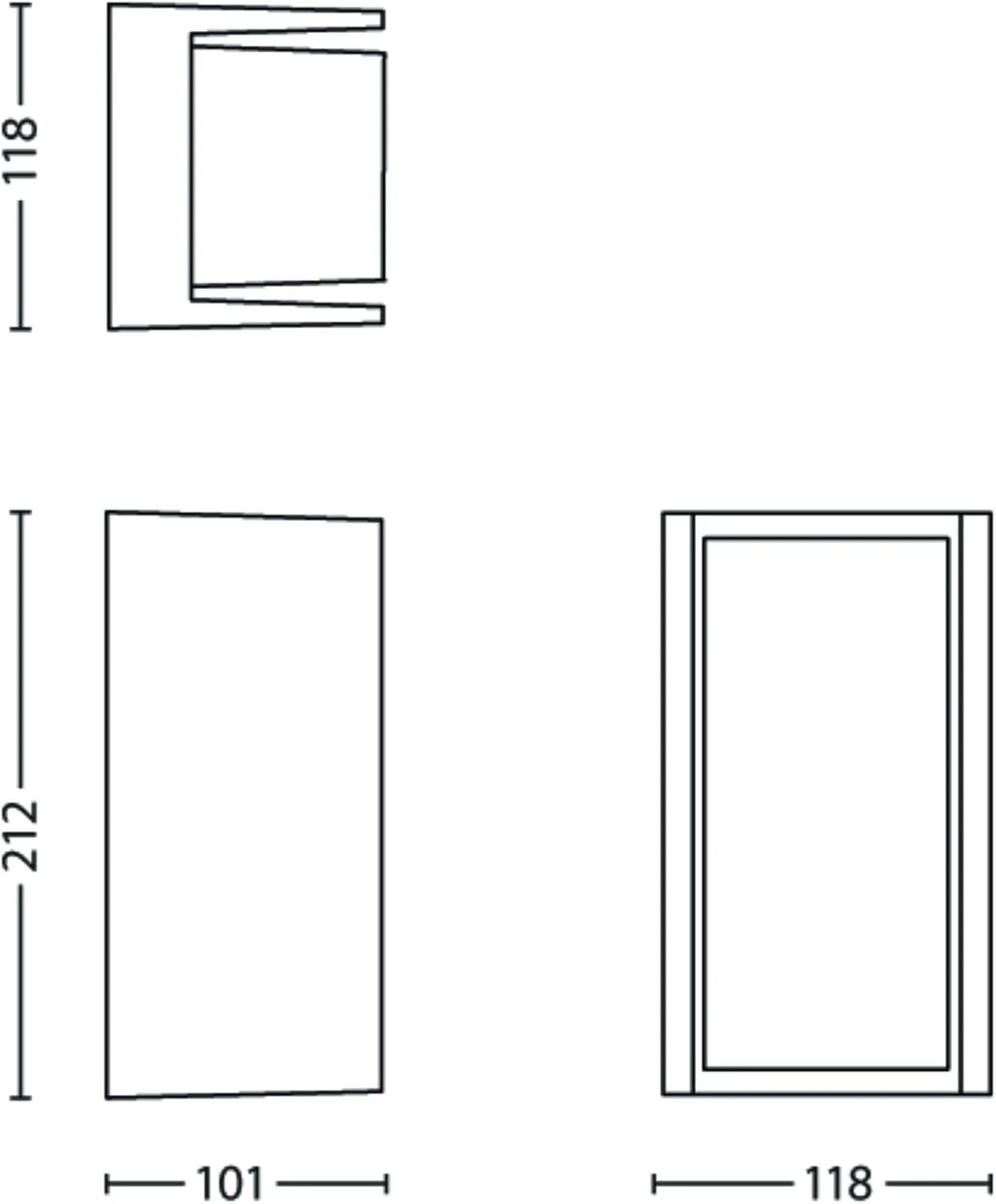 چراغ دیواری فیلیپس اکومودز مدل Bridge، رنگ آنتراسیت