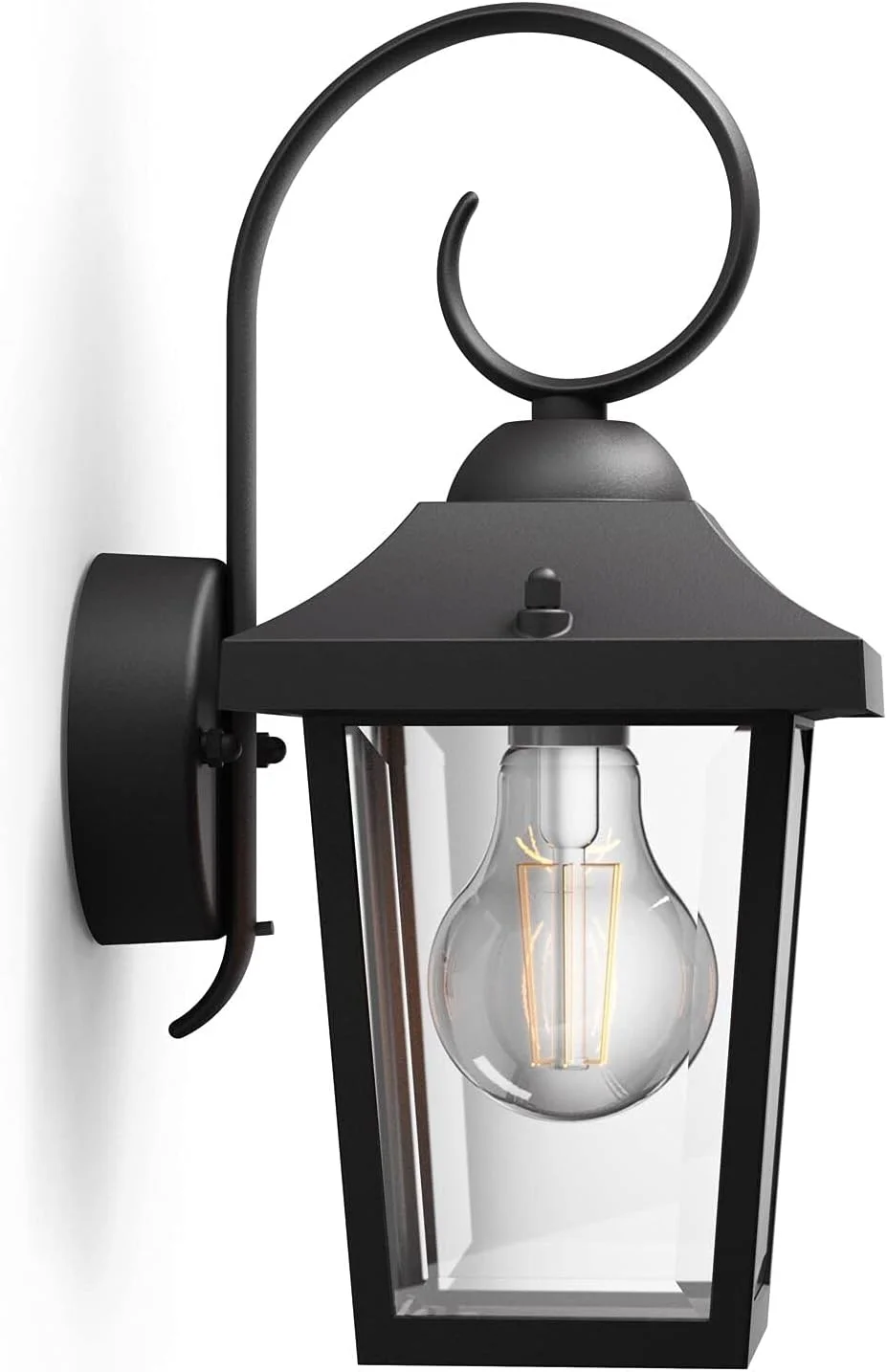 چراغ دیواری بیرونی فیلیپس مدل MyGarden Buzzard 60W 230V، مشکی