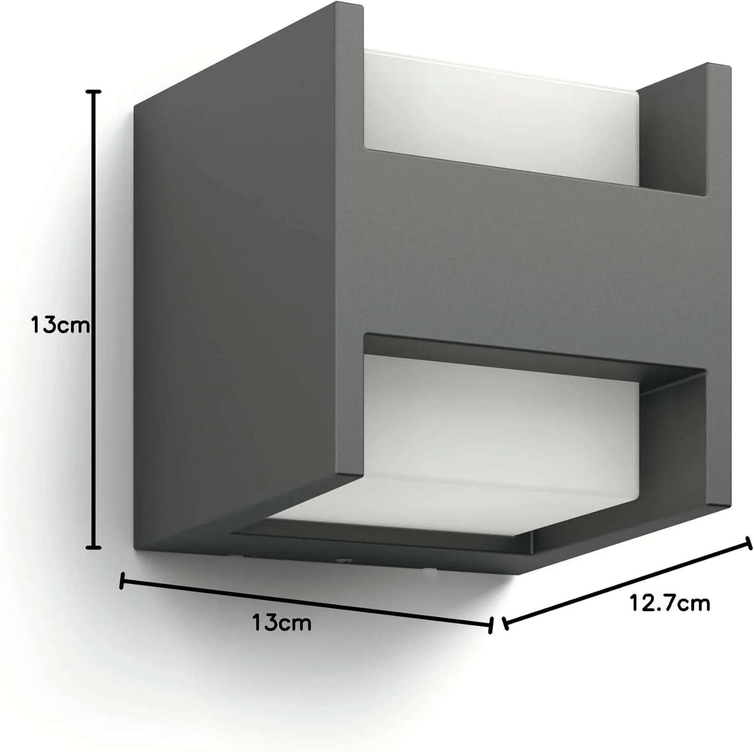 چراغ دیواری LED بالا و پایین فضای باز Philips myGarden Arbour [آنتراسیت] 2 x 4.5 وات. برای روشنایی باغ و پاسیو