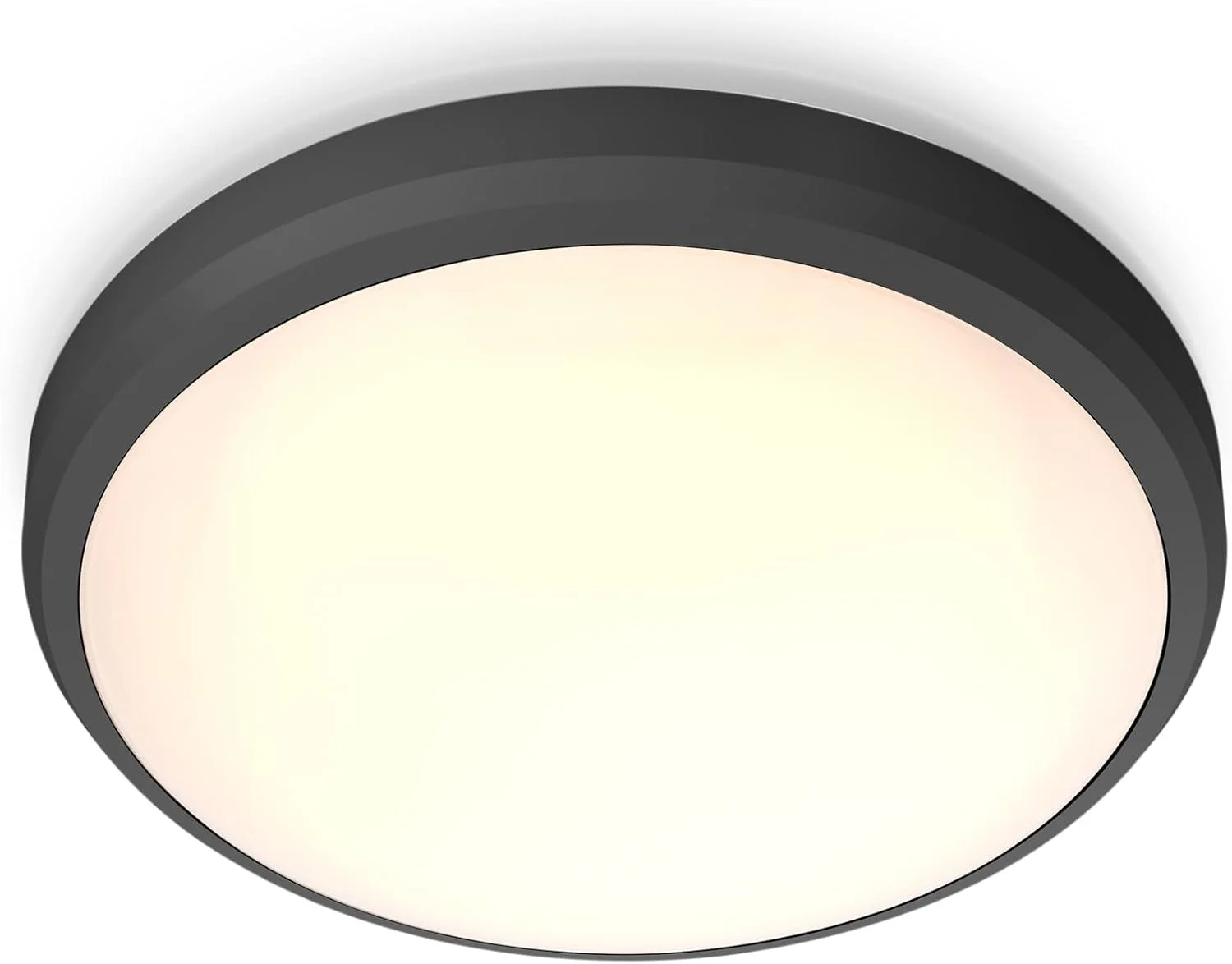 چراغ سقفی LED فیلیپس مدل Doris مناسب فضای باز 6 وات [سفید گرم - مشکی] مقاوم در برابر آب IP54، برای روشنایی باغ، پاسیو و تراس