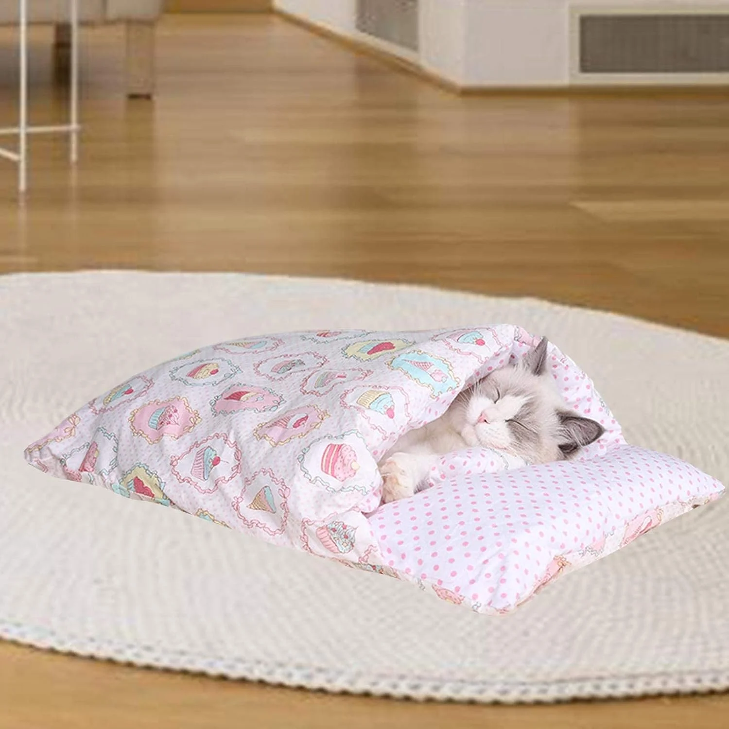 کیسه خواب فوق العاده نرم گربه ZYZY، تخت خواب زمستانی راحت و قابل شستشو مناسب برای گربه و توله سگ کیسه خواب فوق العاده نرم گربه ZYZY، تخت خواب زمستانی راحت و قابل شستشو مناسب برای گربه و توله سگ