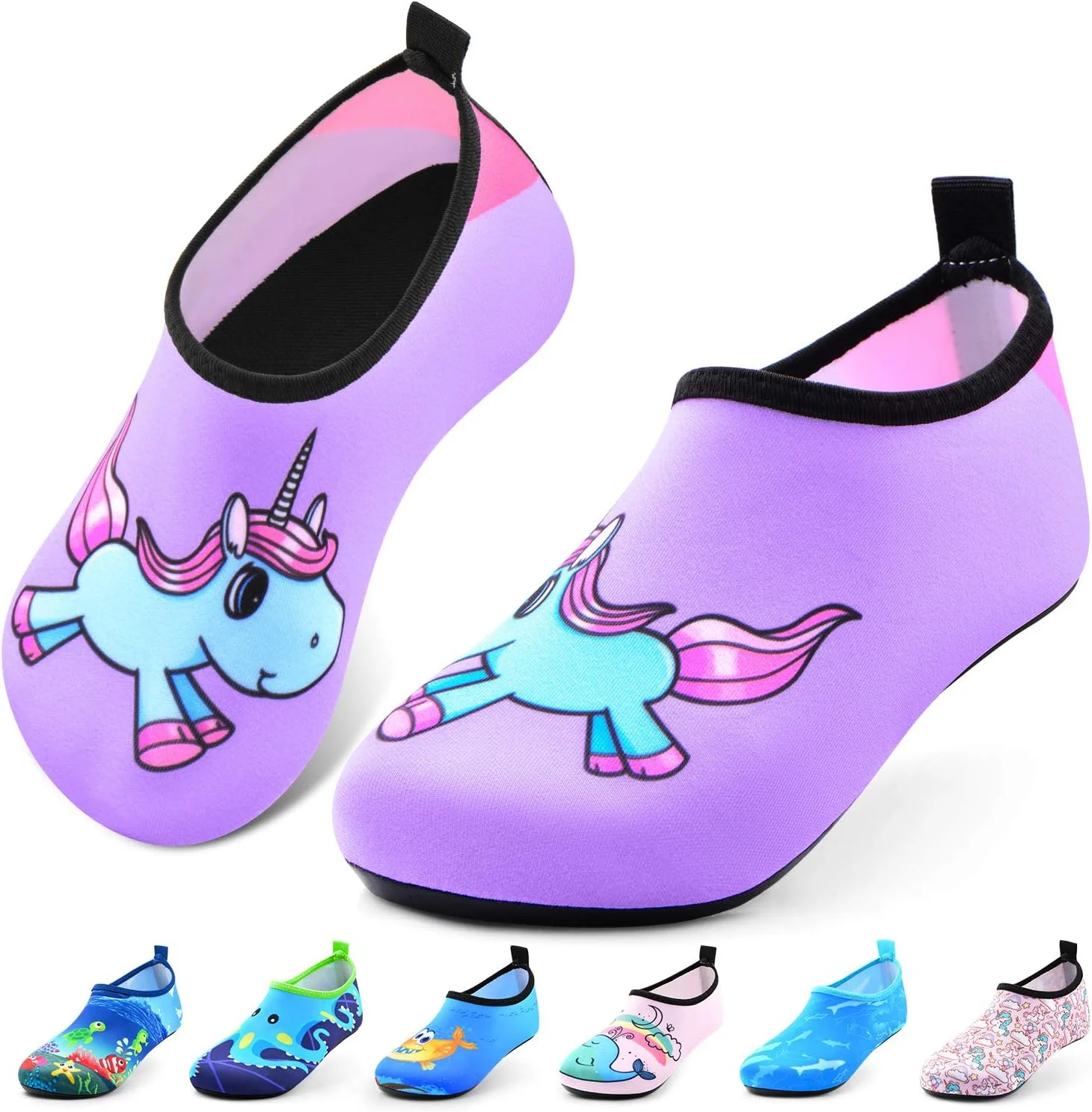 کفش های آبی Sunnywoo برای کودکان دختر و پسر، کفش های شنای کودکان نوپا، خشک شونده سریع، ضد لغزش، پوست آبی، ورزشی پابرهنه، جوراب های آبی برای ورزش های ساحلی در فضای باز