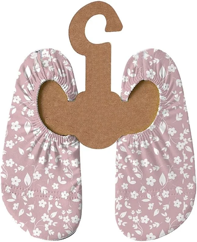 کفش‌های آبی SLIPSTOP برای کودکان - جوراب‌های آبی ساحلی زود خشک شونده، کفش‌های چند منظوره ضد لغزش برای کودکان - کفش‌های پا برهنه برای ورزش‌های آبی، یوگا، تمرین، گل رز، نوجوان