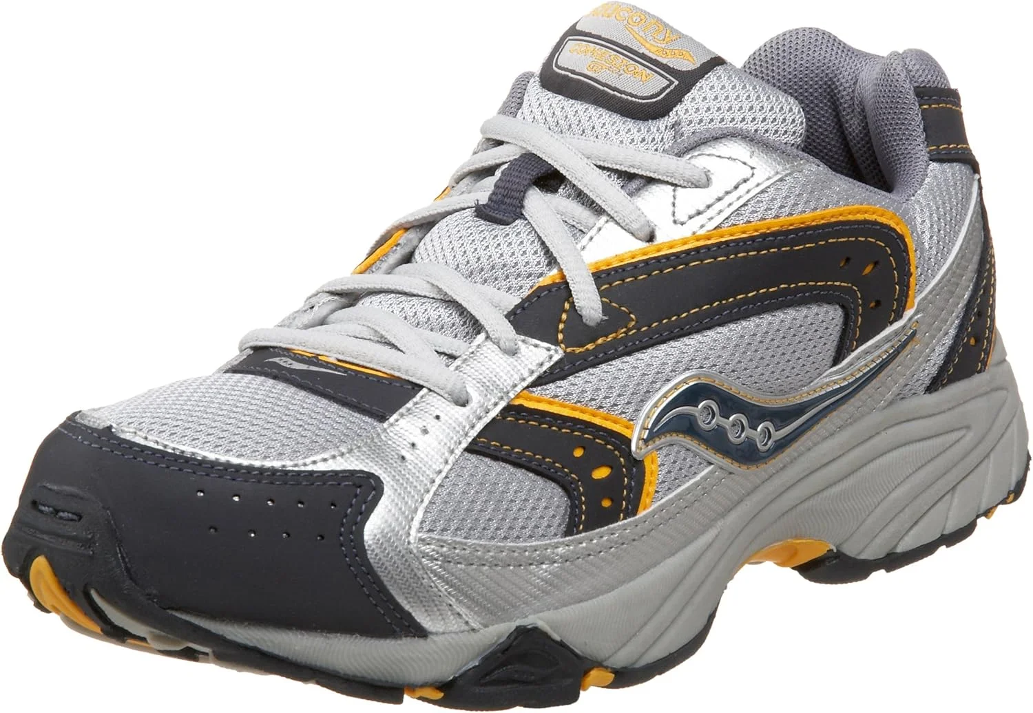 کفش دویدن بندی Saucony Cohesion (بچه کوچک/بچه بزرگ)، سرمه ای/نقره ای، 11 بچه کوچک